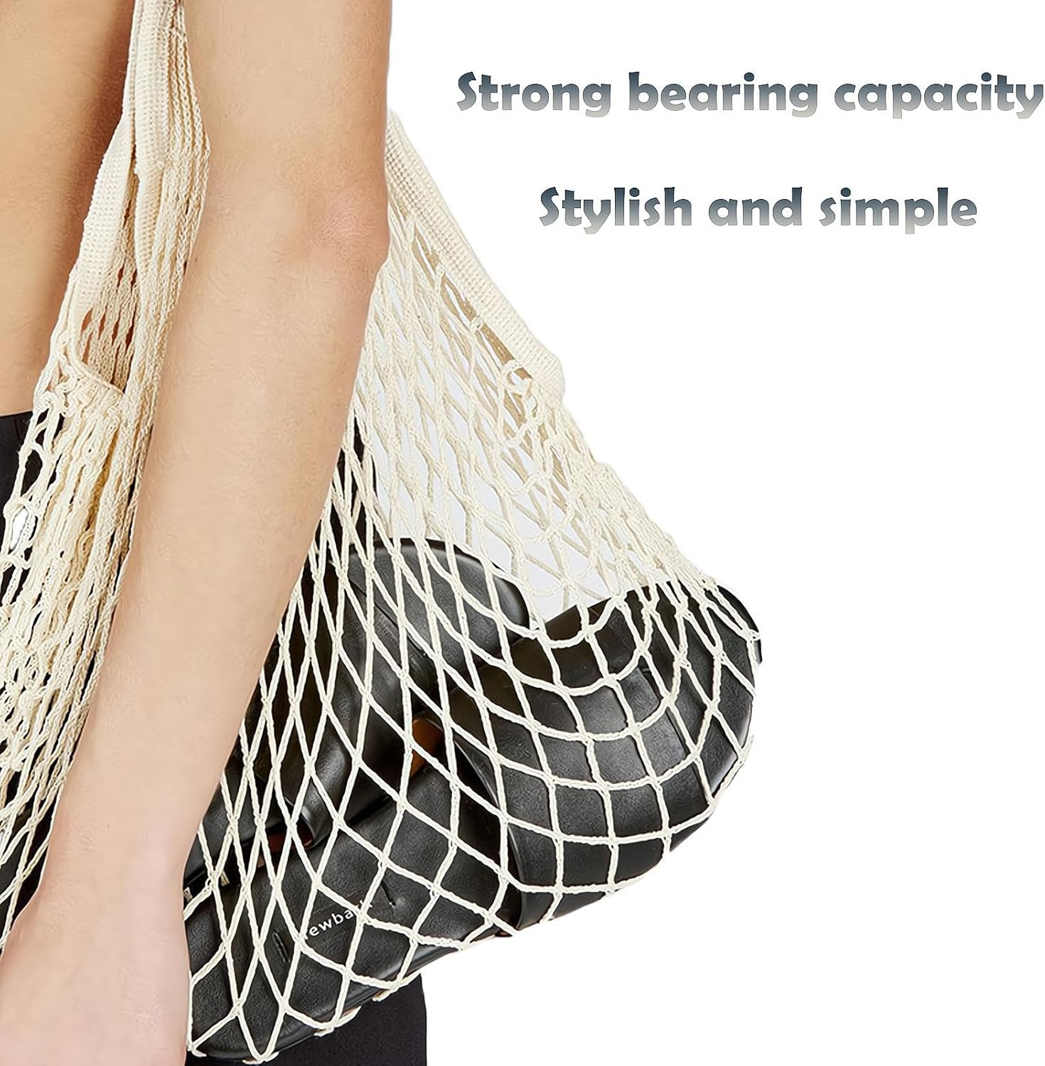 REGODI 6-Pack Short Handle Reusable Mesh Grocery Bags - Cotton String Shopping Tote for Produce, Beach Toys & Market Organizer (6 Colors) | Less Plastic Solution by Creatiee image number 1