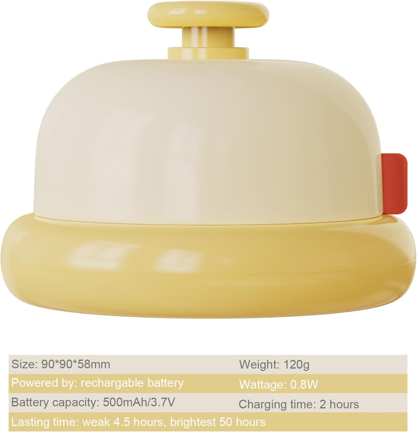 Night Light, Rechargeable & Auto-Off Bedside Lamp, Infinitely Dimmable with Gentle Glow for Kids, Baby & Toddler Nursery