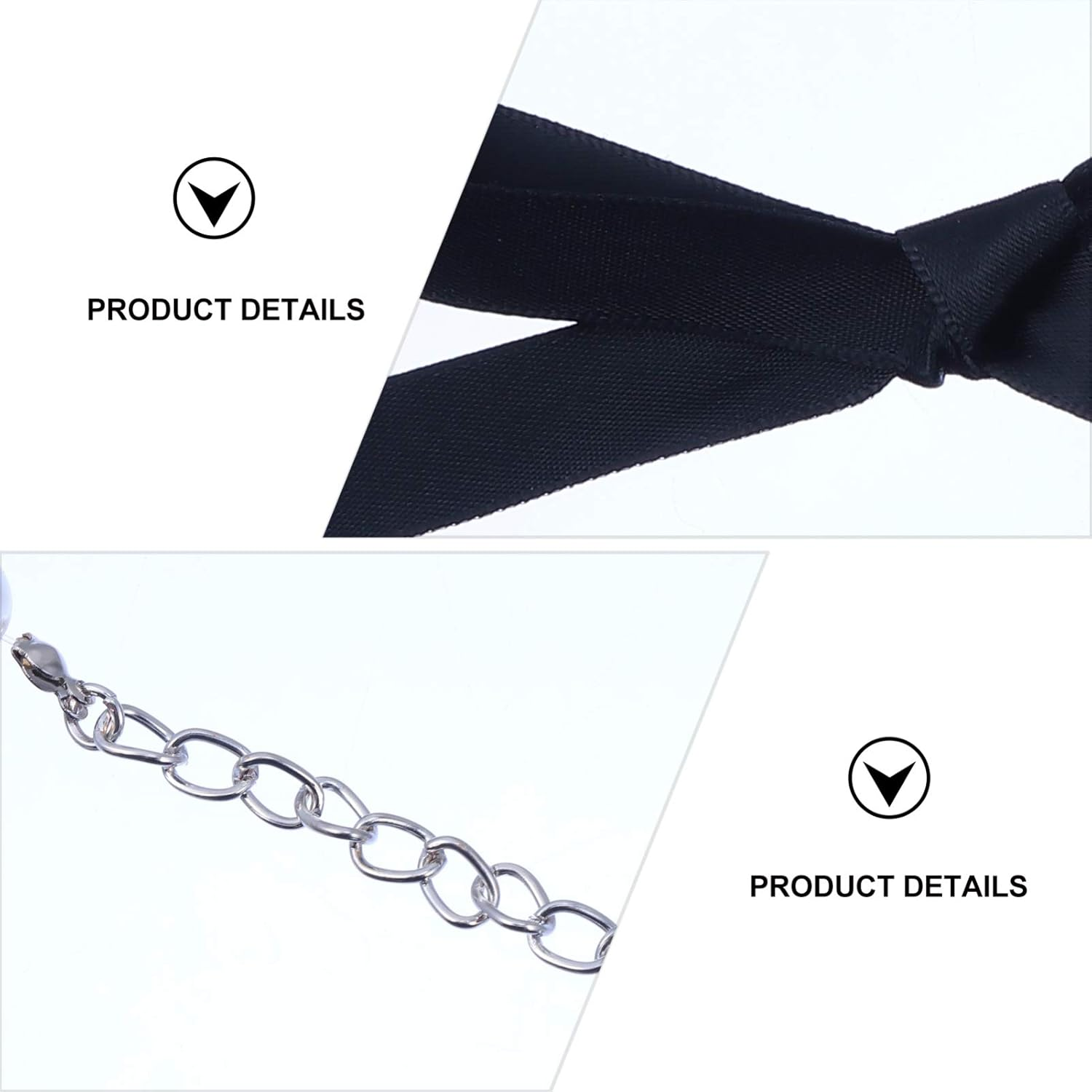 POPETPOP 1 Set Dog Cat Pet Pearls Necklace Collar Bling Accessories Ribbon Charm Pet Jewelry Chihuahua Yorkie Girl Clothes Costume Outfits Accessories M