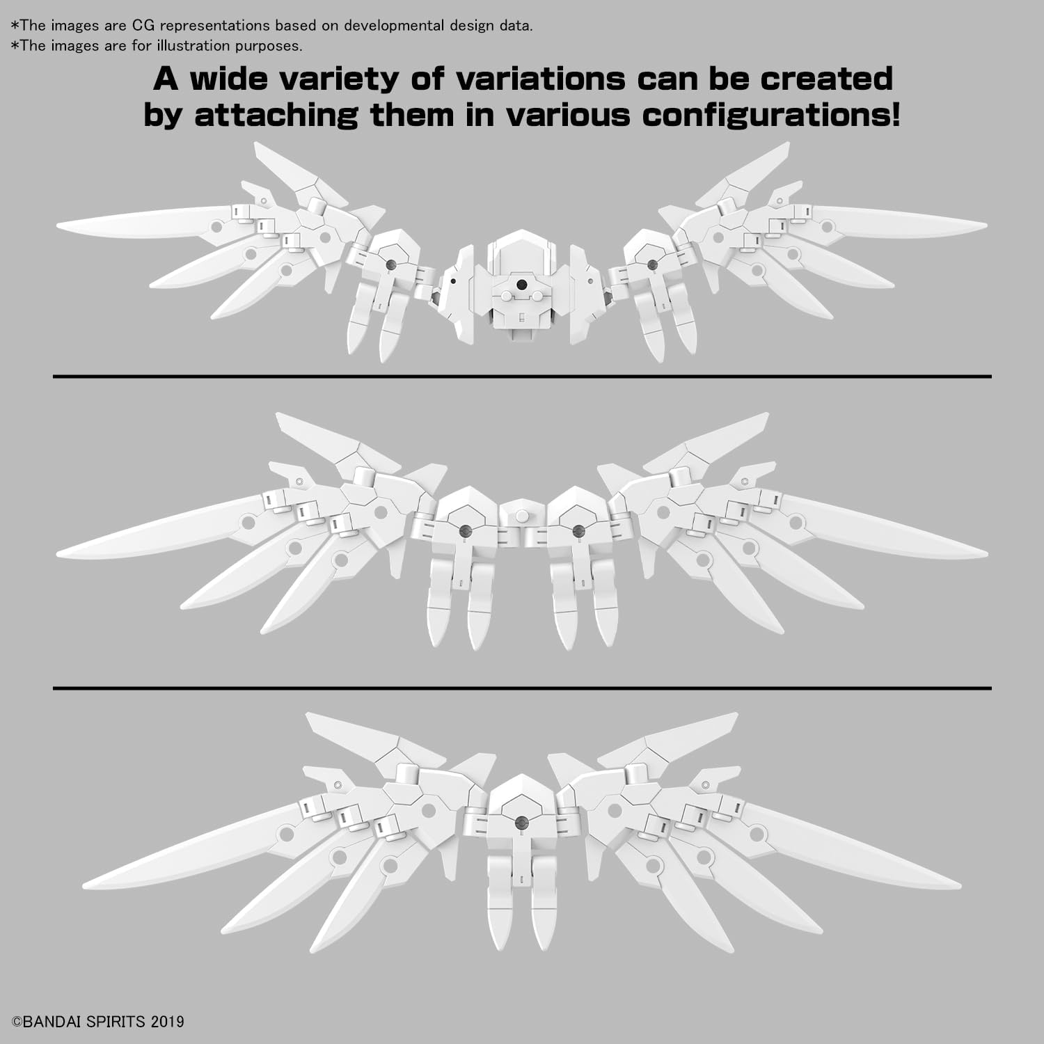 BANDAI Hobby KIT 30MM 1/144 Option Parts Set 17 (Wing Unit 1) image number 1