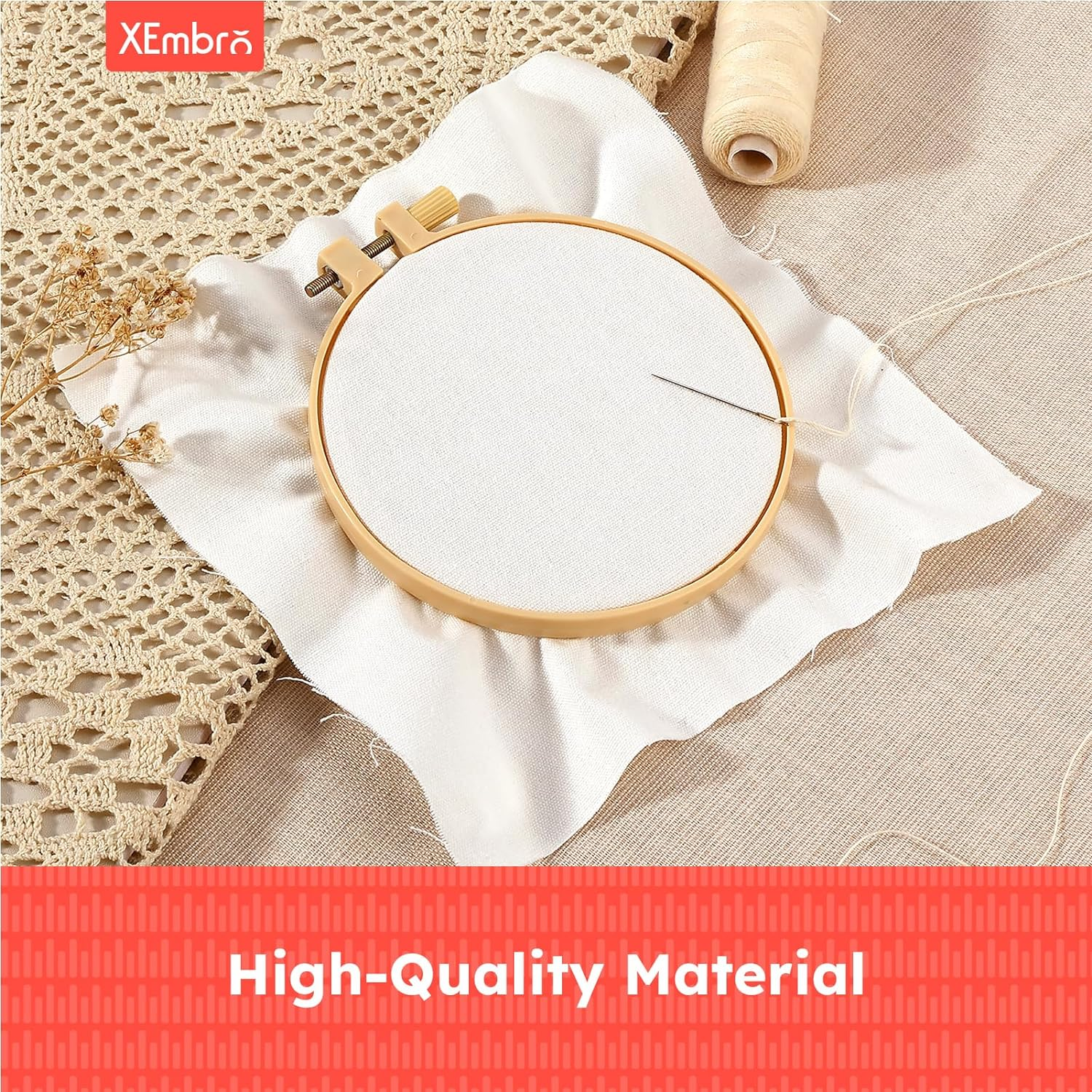 12 PCS White Cross Stitch Fabric, Pre-Cut Natural Cotton Embroidery Cloth Fabric, 4 Sizes Embroidery Cloth Squares for Garment Craft (5.9 to 11.8Inch) image number 3