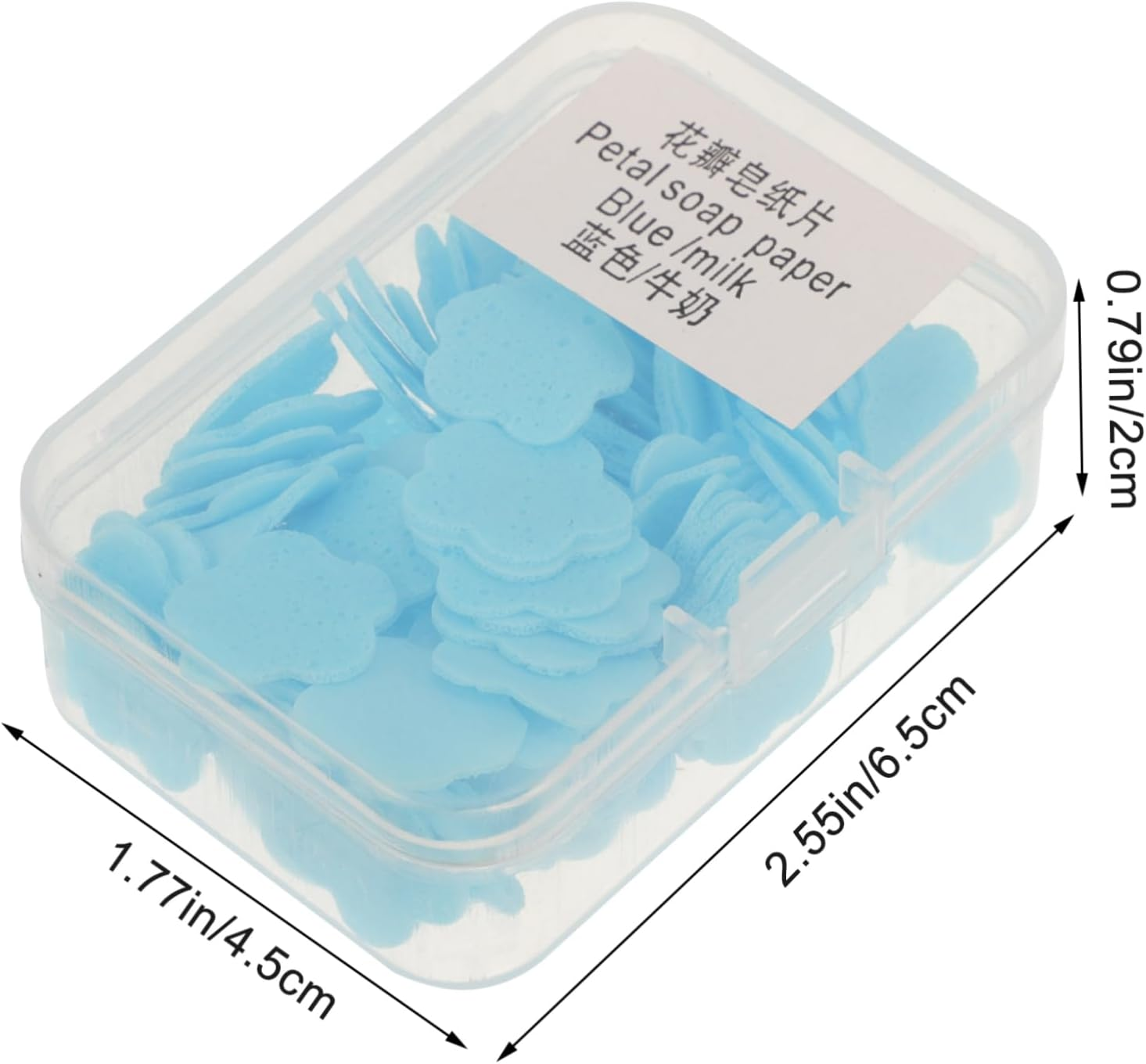 NULYLU Portable Travel Soap Sheets Box Mini Soap Paper for Boys and Girls Blue Milk Scent image number 6
