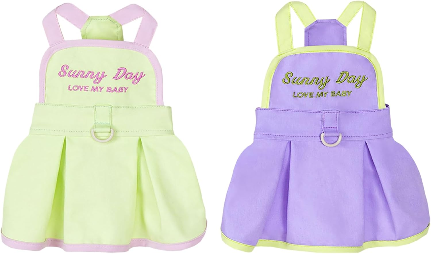 2-Piece Dog Dresses Puppy Luxury Princess Dress Sunny Day Wear Wedding Evening Dress Summer Straps Skirt Doggie Dress for Small Dog Girl image number 2