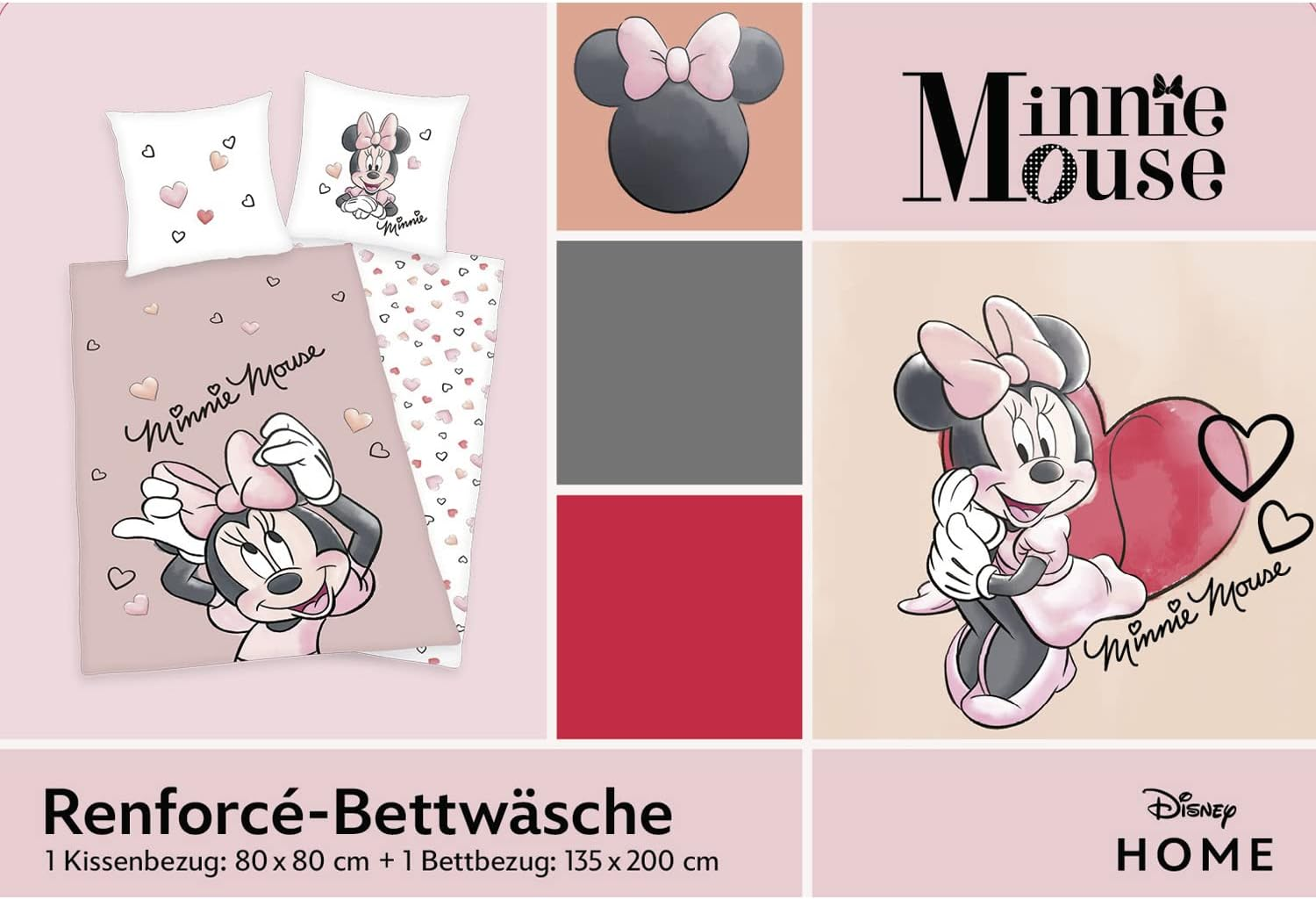 Herding Bedding Set, Pink/White, 135 X 200 Cm image number 2