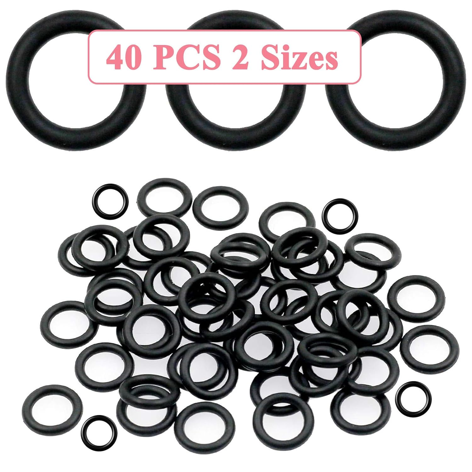 Power Pressure Washer O-Rings for 1/4 Inch, 3/8 Inch, Upgraded M22 Quick Connect Coupler, 40 Pack image number 1
