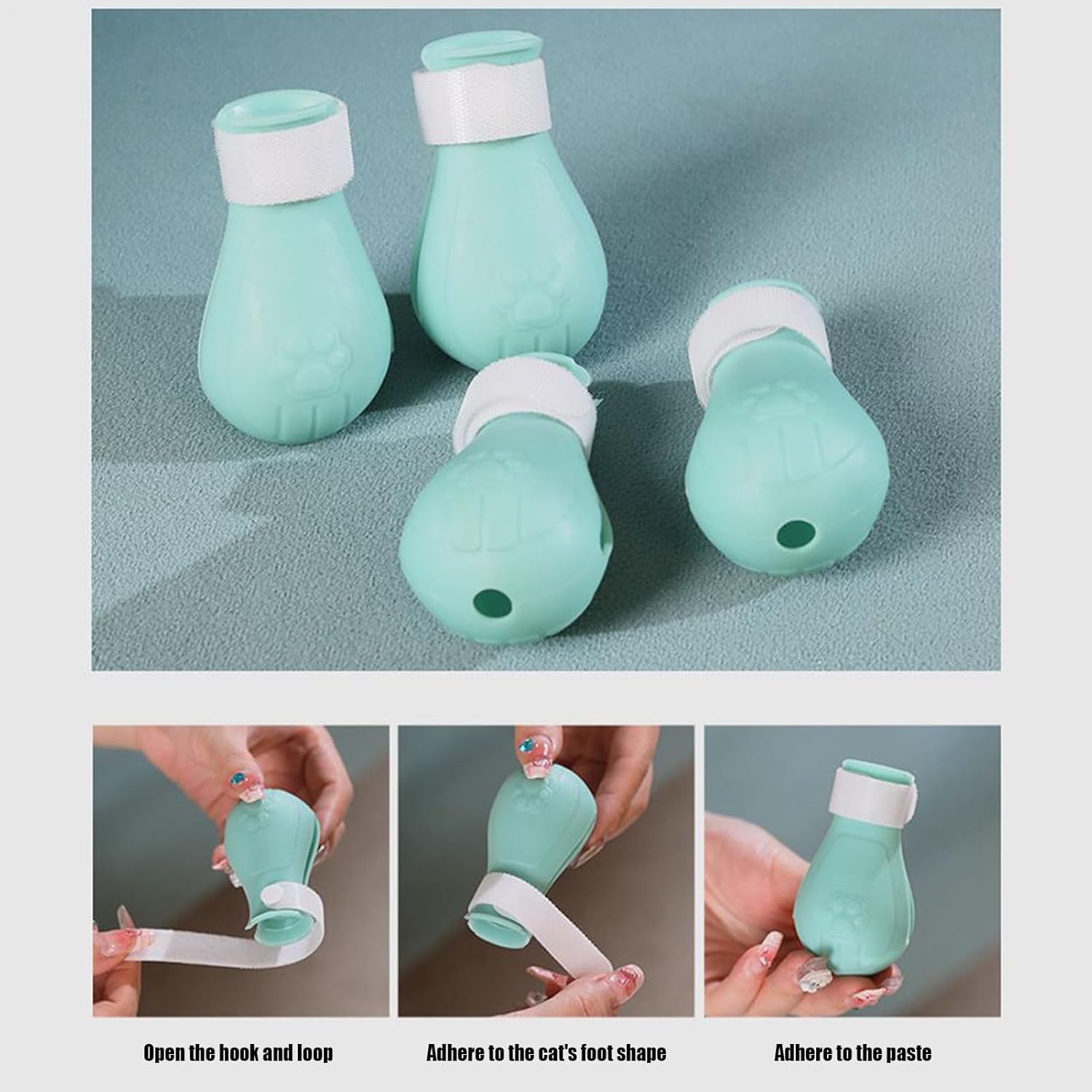 Cat Head Cover for Nail Clipping | Cat Hood for Grooming with Boots - Breathable Pet Headgear for Shaving Bathing Washing Trimming Veterinary Visits image number 4