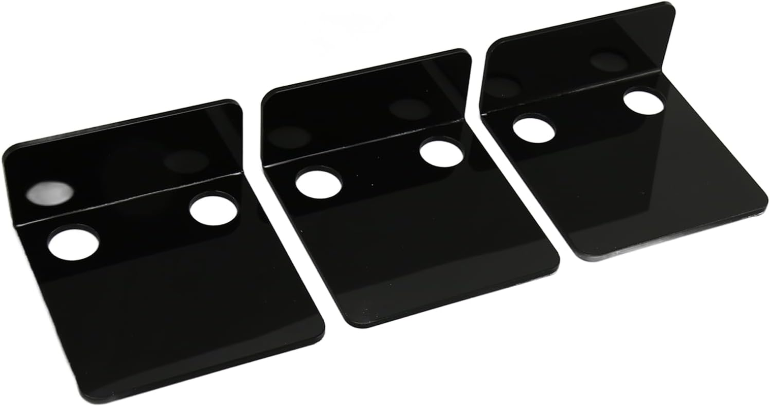 Small Security Cameras Wall Shelf Sturdy Acrylic Floating Shelves Set for Cameras and Baby Monitors, Easy Installation for Bedrooms and Offices (Black) (White)