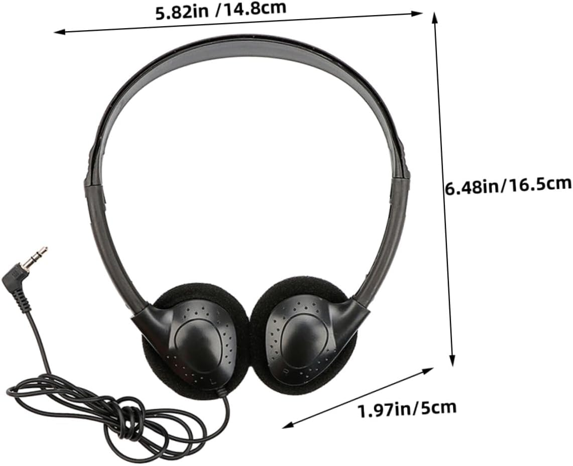 POPETPOP Stereo Gaming Headset Wired Head-Mounted Headphone with Noise Reduction for Pc and Tablet Pc, Comfortable Over-Ear Earphones in Black for Women and Gamers