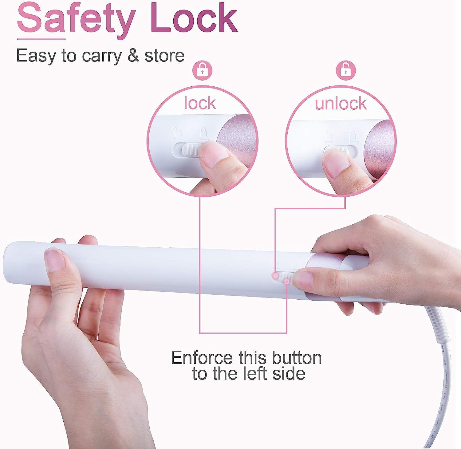 Himaly 2-In-1 Hair Straightener for Straightening and Waves, 6 Temp Settings & 30S Fast Heating, LCD Display, 130&deg;C - 230&deg;C, Suitable for Home and Travel