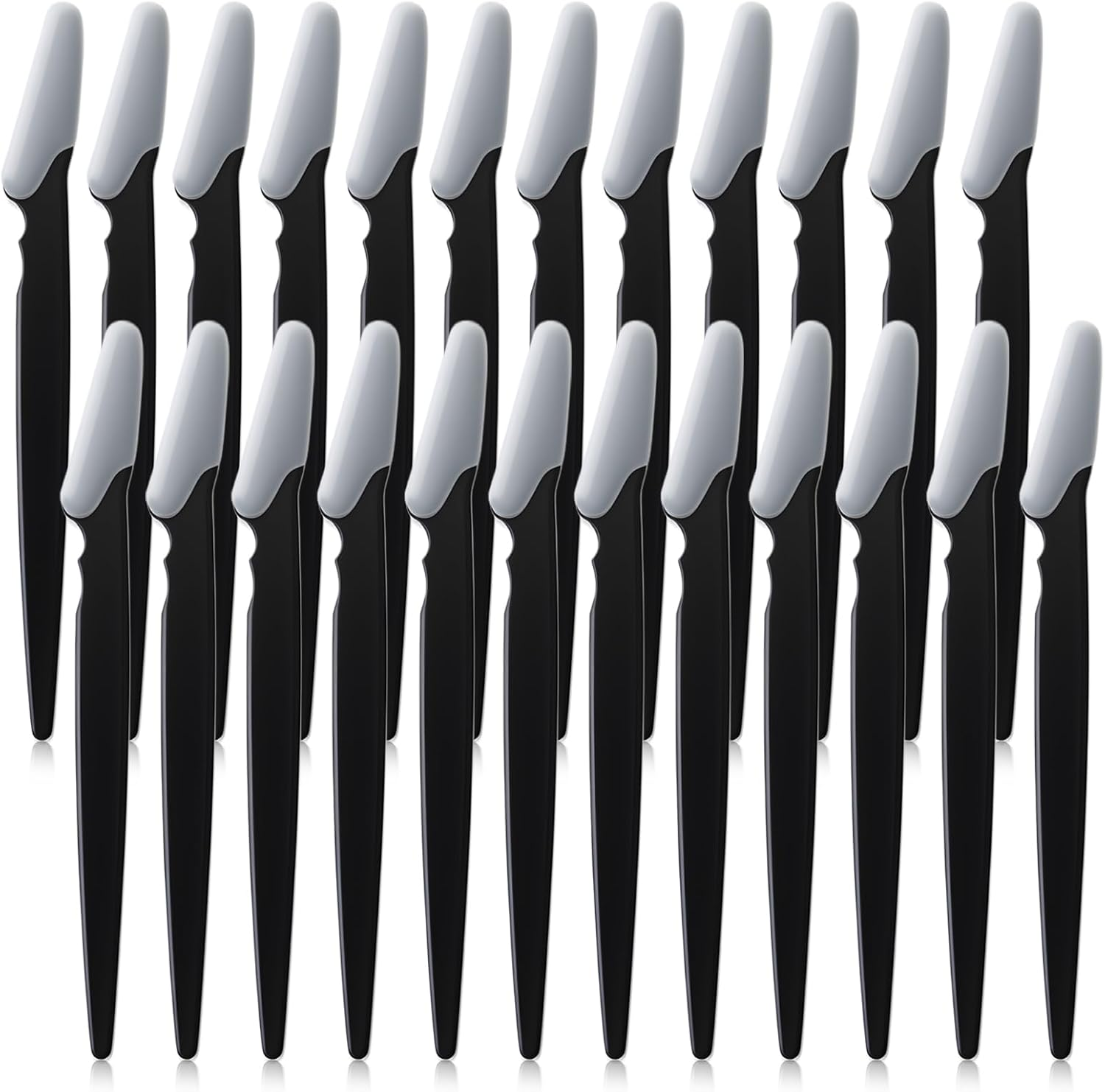 24 Pcs Eyebrow Razor & Face Shaver Set - Premium Dermaplaning Tool for Women & Men | Multipurpose Facial Hair Removal | Exfoliating Eyebrow Razor with Safety Cover (Black)