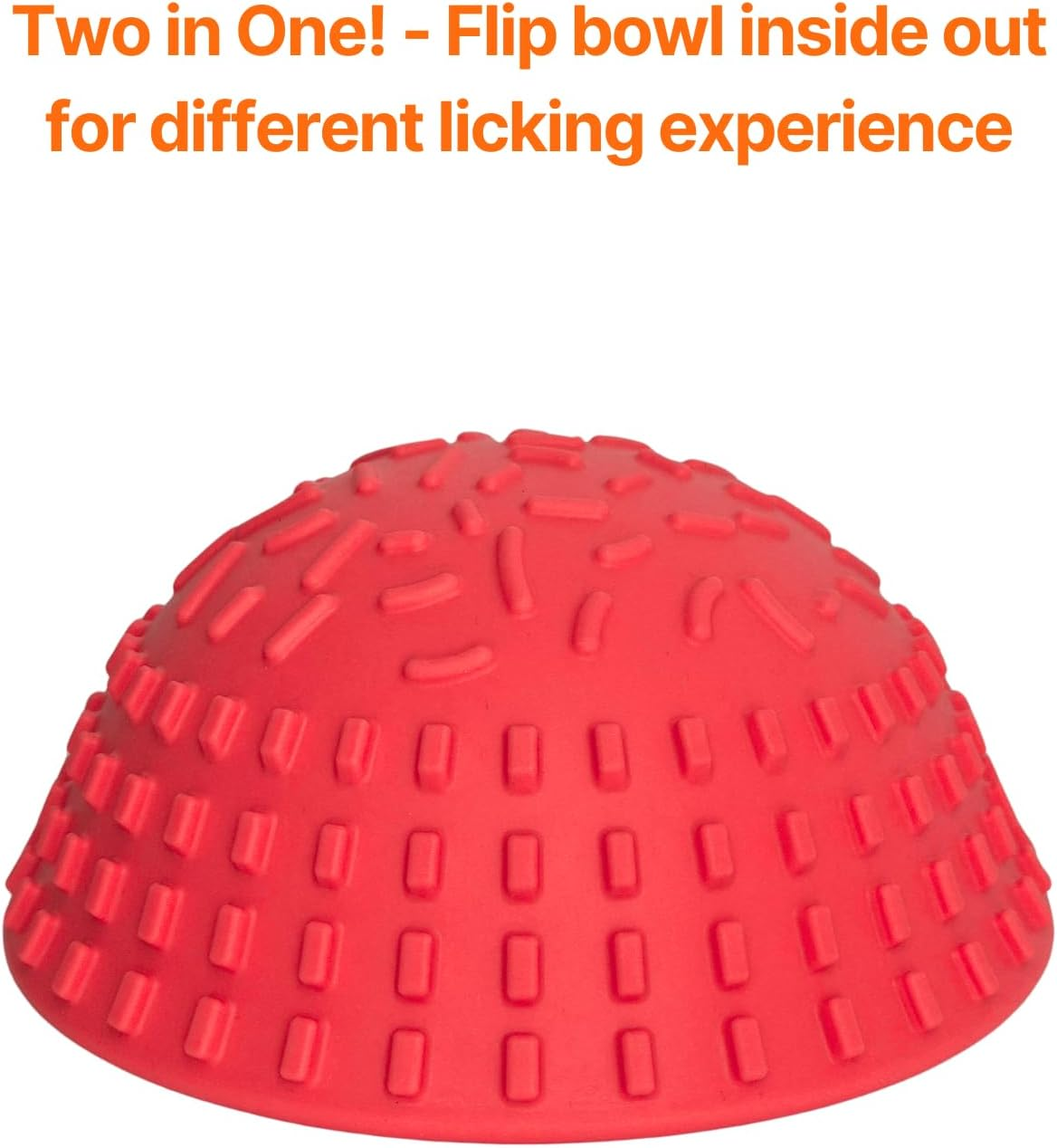 Wobble Lick Bowl for Dogs, Slow Feeder Bowl for Anxiety Reduction, 2 in 1 Design, Boredom Buster, Easy to Spread with Peanut Butter, Yoghurt, or Treats, Suitable for Medium to Large Dogs (Peachy Pink) image number 5