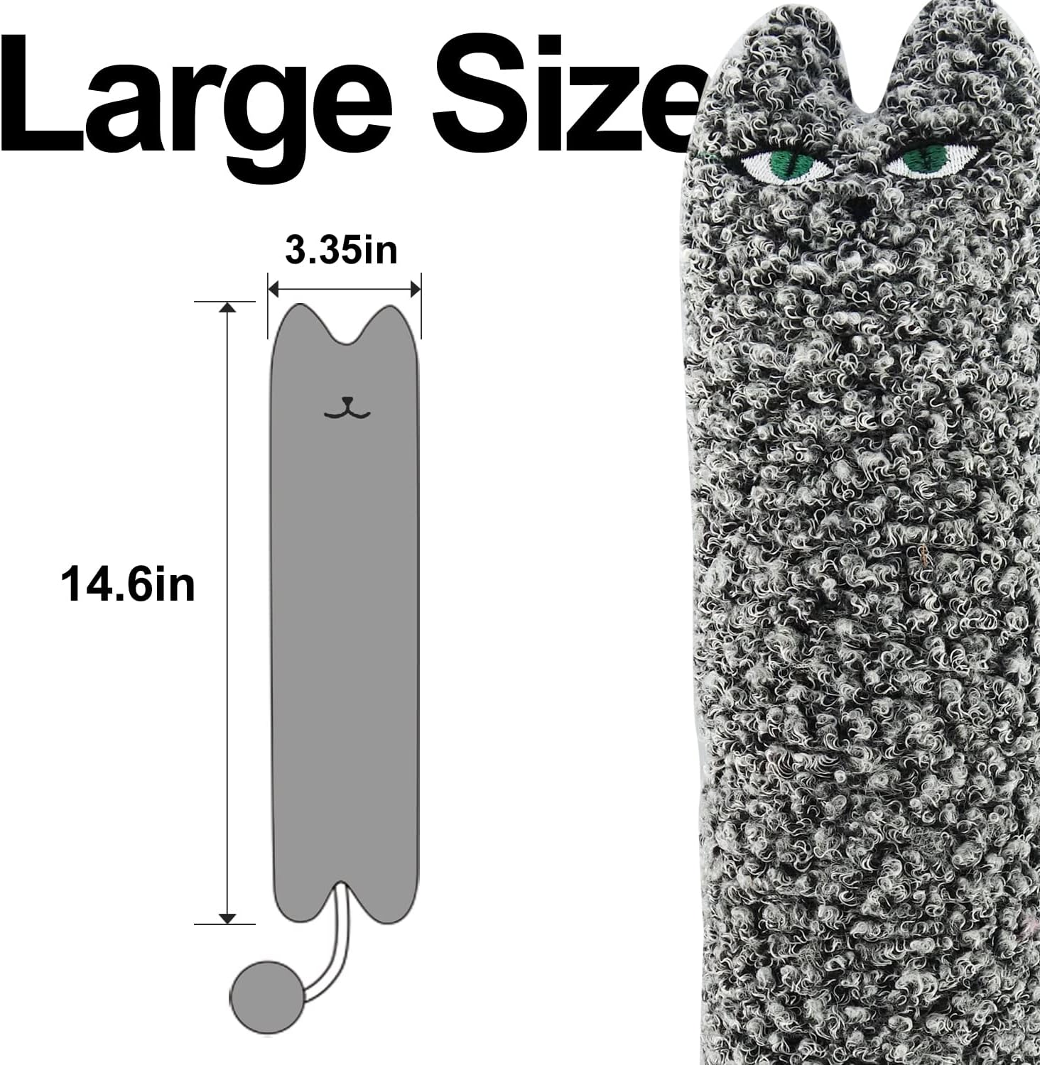 Ttcat Catnip Silvervine Matatabi Pillow for Cats & Kittens,Cat Toy for Indoor Cats, Large Size Cat Pillow (Grey)&hellip; - Grey image number 4