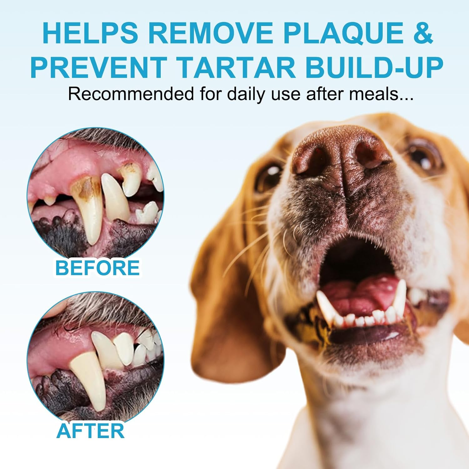 Dog Dental Care Wipes - Cat & Dog Teeth Cleaning Finger Wipes - Reduces Plaque & Freshing Breath - Disposable Pet Wipes - 50 Count image number 5