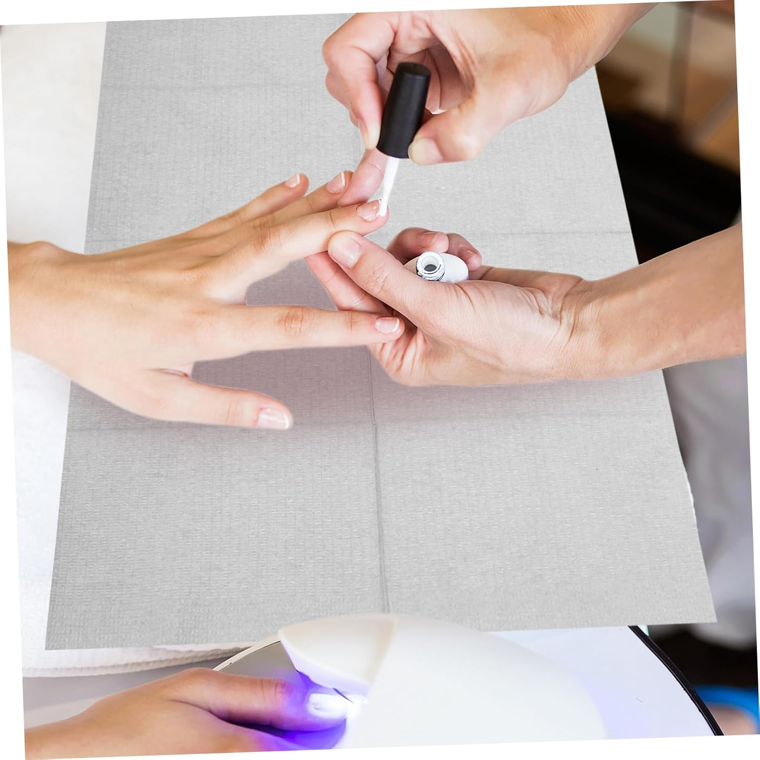 MERRYHAPY Disposable Tattoo Clean Pads and Nail Mat Table Cover 20 Pcs Waterproof Composite Film Sheets White for Tattooing and Nail Tech Table Protection - White image number 4