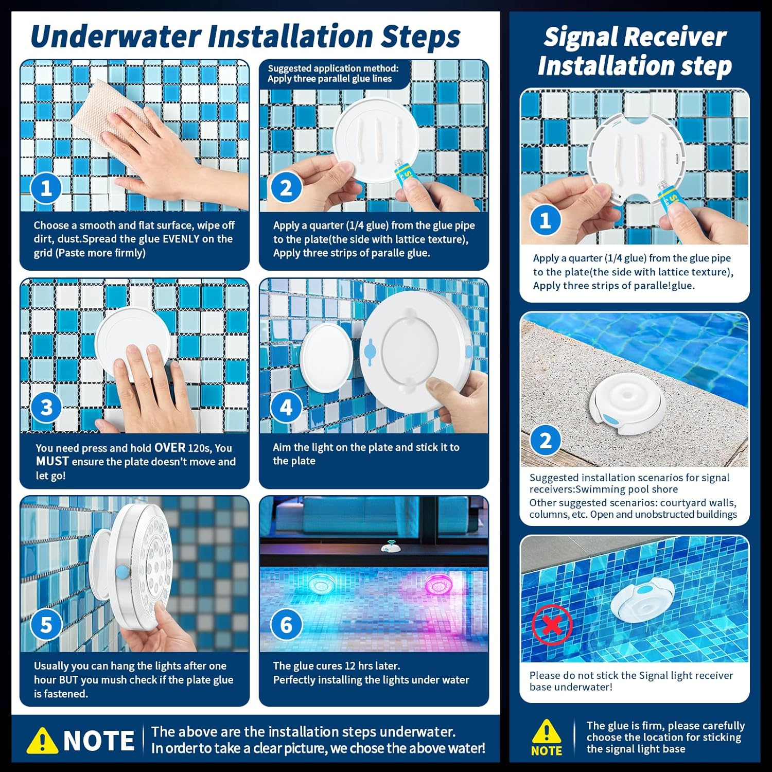 Homly Rechargeable Submersible Pool Lights with Wireless APP Control, Waterproof Underwater Smart LED Lights Controlled Multiple Lighting Modes, 4000Mah Magnets Lights for Multi Scene Pool Decoration image number 2