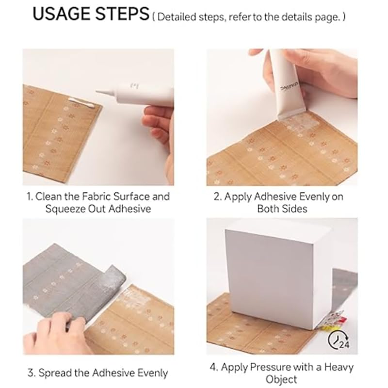 KEARING Permanent Fabric Adhesive, Washable Fabric Glue for All Fabrics, Sewing, Quilting and Crafting Project