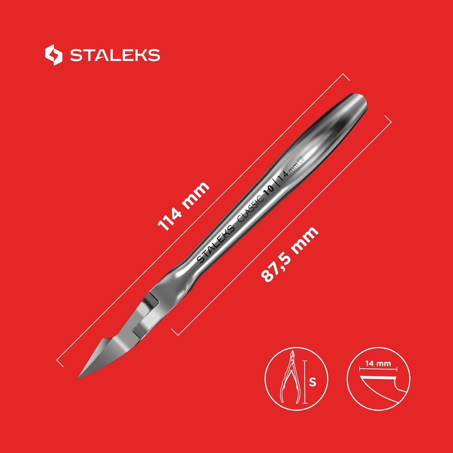 Staleks CLASSIC 10 Cuticle Nippers &ndash; 14 Mm Blades &ndash; Stainless Steel &ndash; Comfortable Grip &ndash; for Home Manicure and Pedicure image number 6