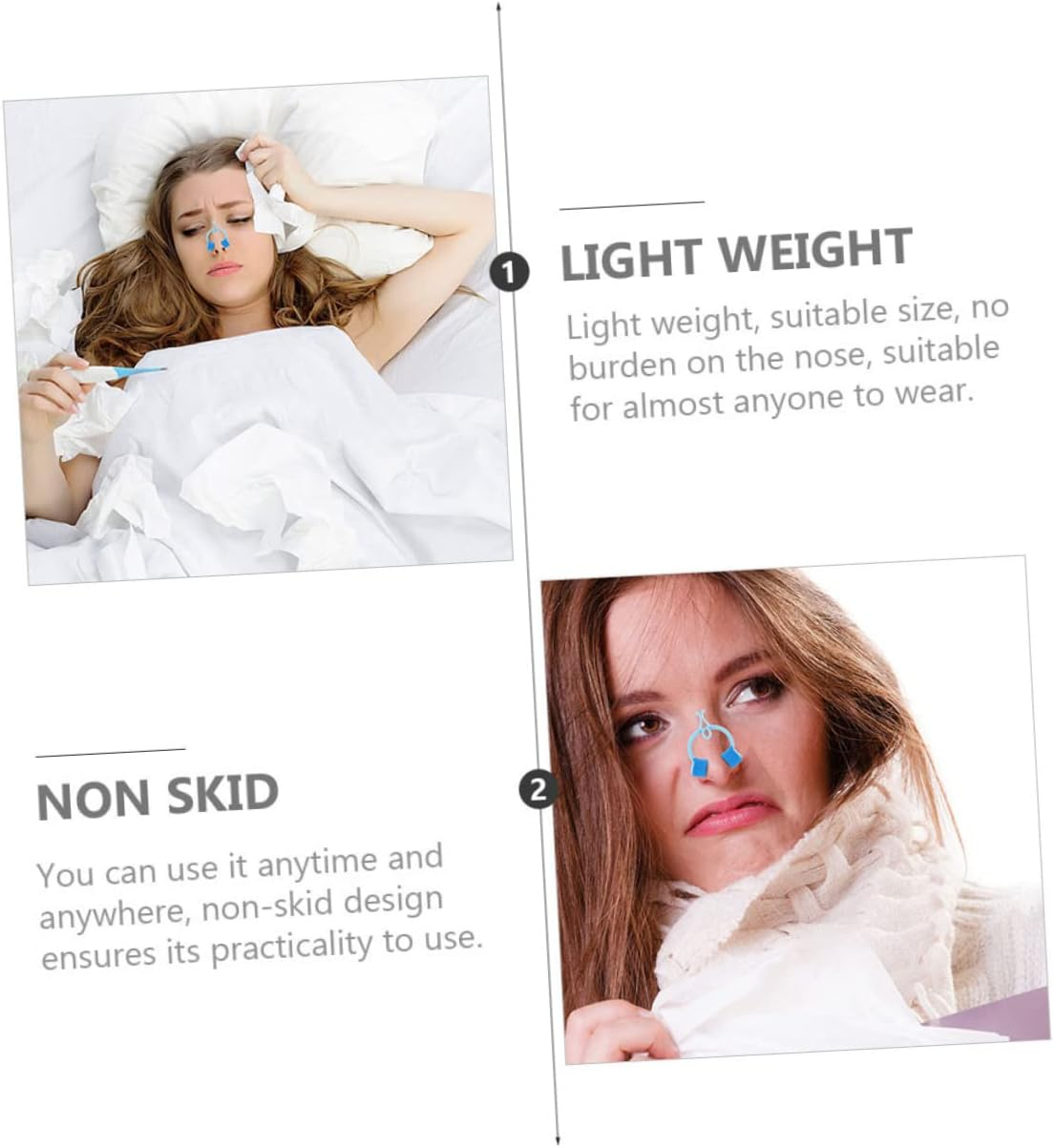 JECOMPRIS 20Pcs Nose Correction Clip Foam Nose Clip Nose Plugs for Swimming Adult Bloody Nose Stopper Nose Stop Clip Nasal Clip Epistaxis Care Clips Child Portable Pom image number 7