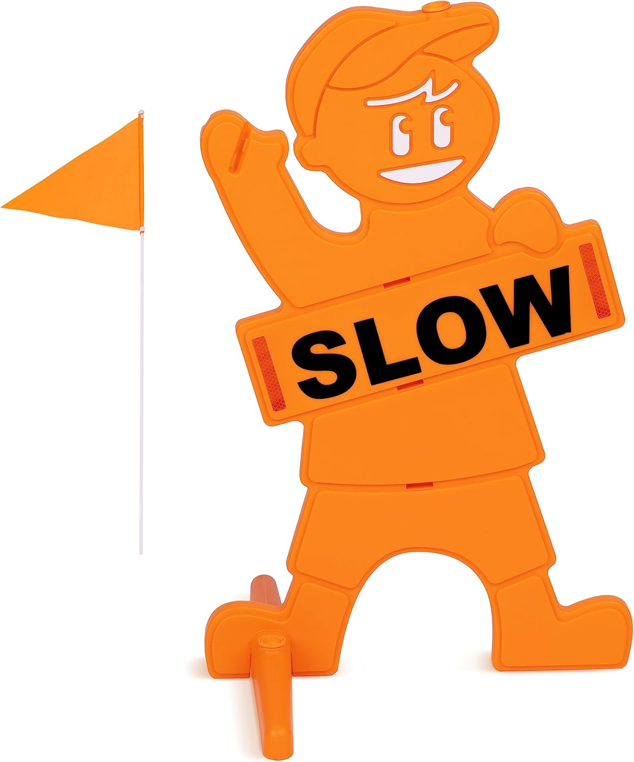 Gosports SLOWDOWNMAN-02 Slowdownman Street Safety Sign, Orange image number 2