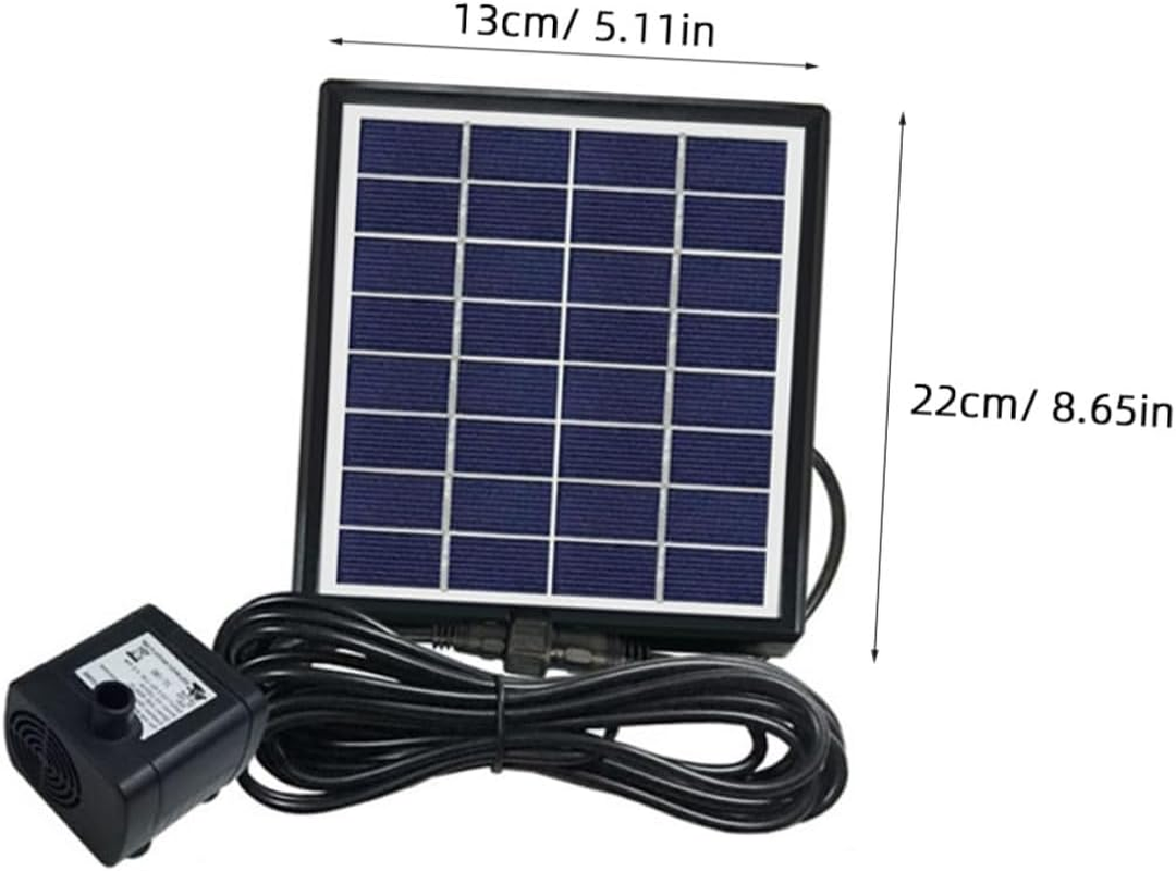 LALAFINA 4W Solar Floating Fountain Water Pump Mini Garden Pond Aerobic Water Fountain Outdoor Landscape Fish Pond Pool Black image number 6