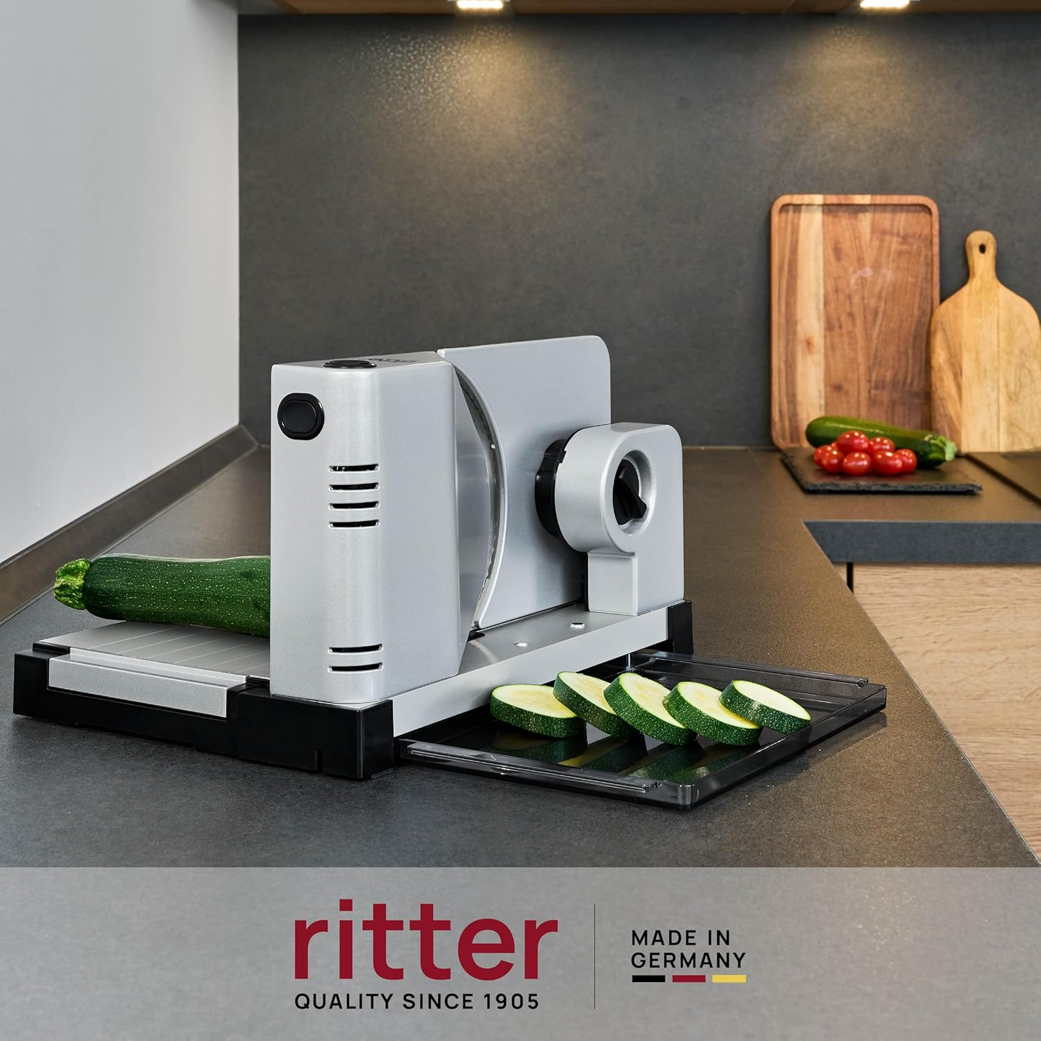 Ritter Icaro 7 All-Slicer with Eco Motor, Made in Germany, Metallic Silver