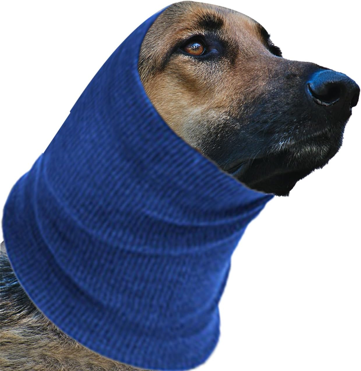 CENZICOM Dog Calming Hood with Ear Covers, Anxiety Relief Head Protection, Grooming and Bath Neck Warmer (Gray, S)