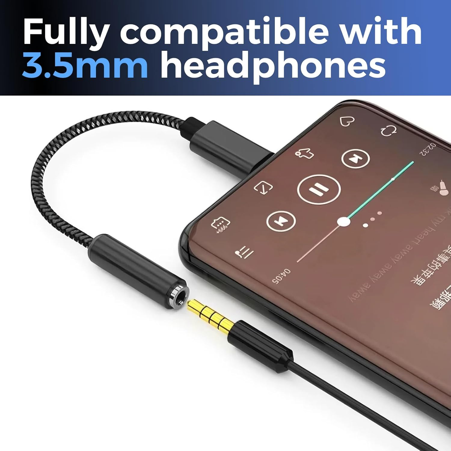 USB C to 3.5Mm Audio Adapter 32Bit/384Khz, Hi-Res USB DAC, Type C to Aux Dongle, Compatible with Iphone 16, Galaxy S23, Pixel 7, USB C to Audio Jack, Durable Design image number 2