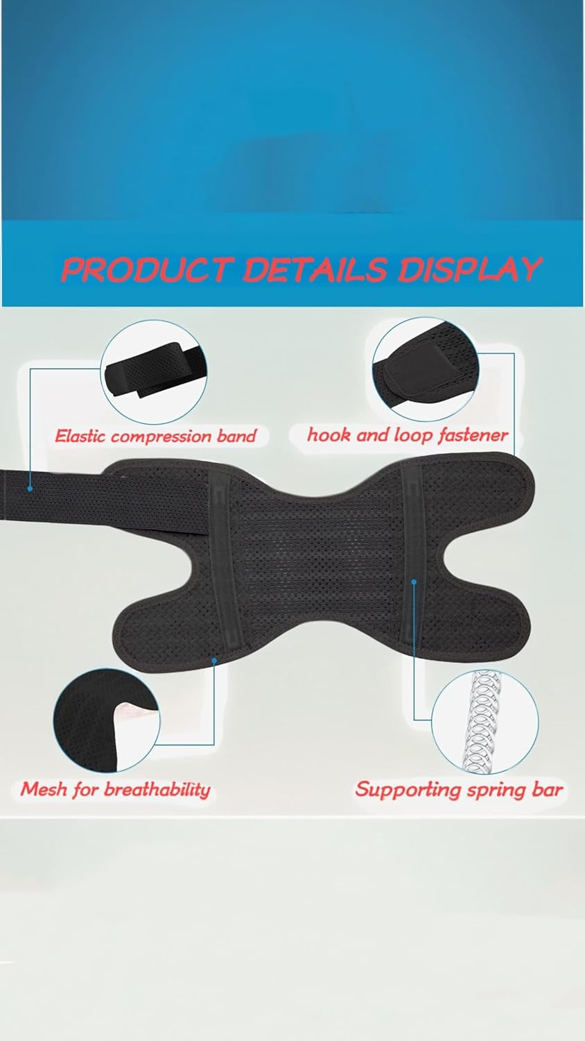 Honwor Breathable Knee Brace with Side Stabilizers - Relief for Meniscus Tear, ACL, Arthritis, and Joint Pain. Adjustable Support for Sports Injuries - Men and Women One Pcs|Black|Right. image number 1