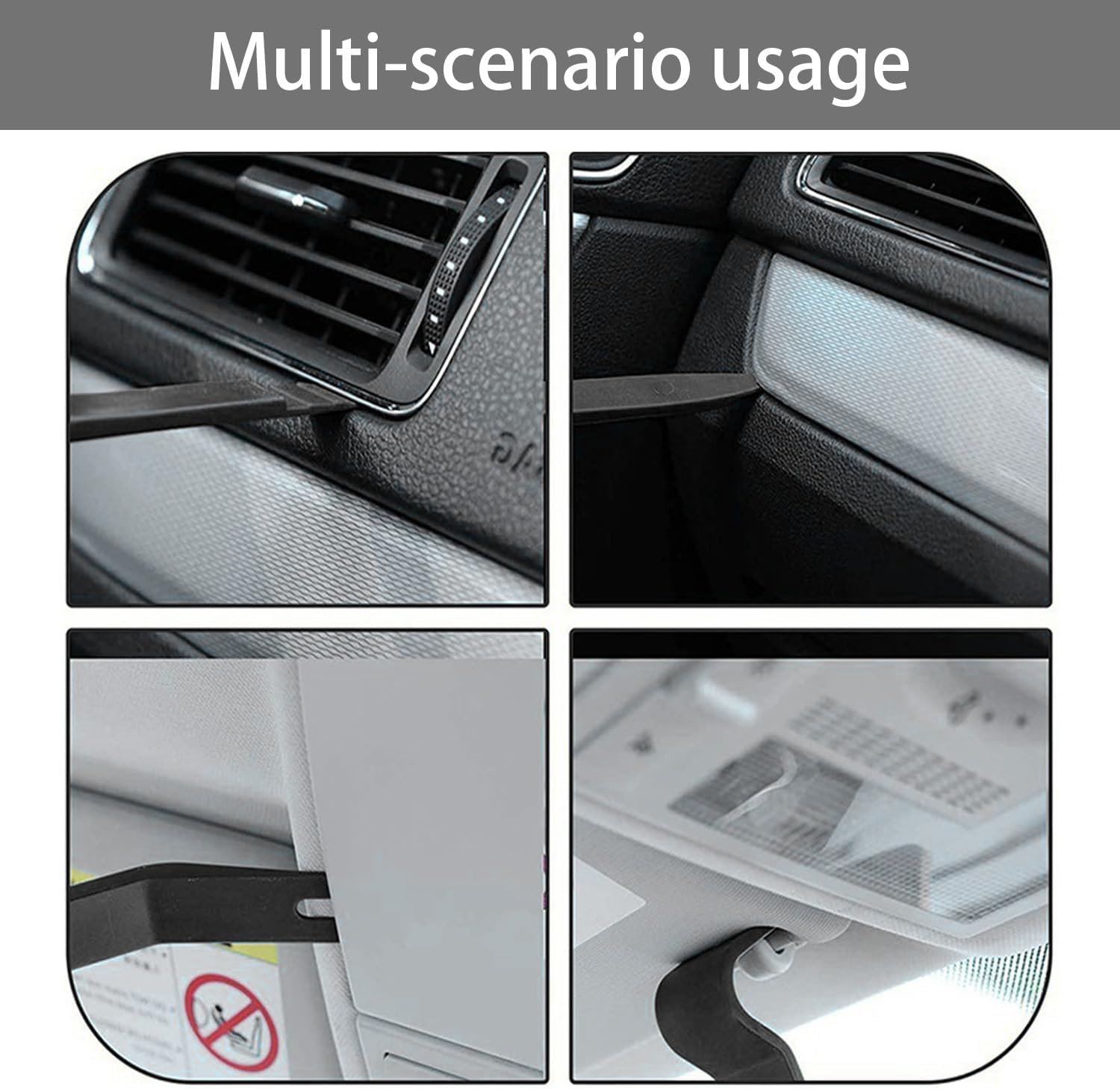 Kaoruo 5 Pack Car Trim Removal Tool Kit Tools,Car Panel Door Window Tools Kit,Fastener Removal Interior Trim Tools, Push Pin Puller Body Repair Tools, Black image number 1