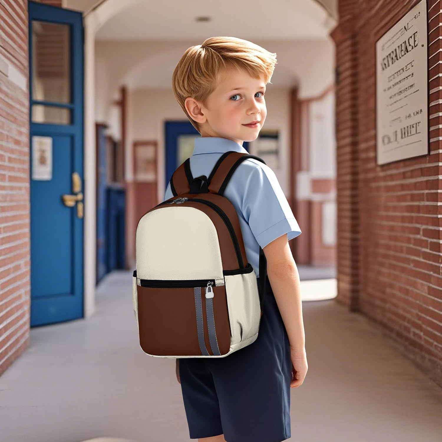 Kids Backpack for Boys Kindergarten School Backpack 14 Inch Bookbag for Boys 4-8 image number 3