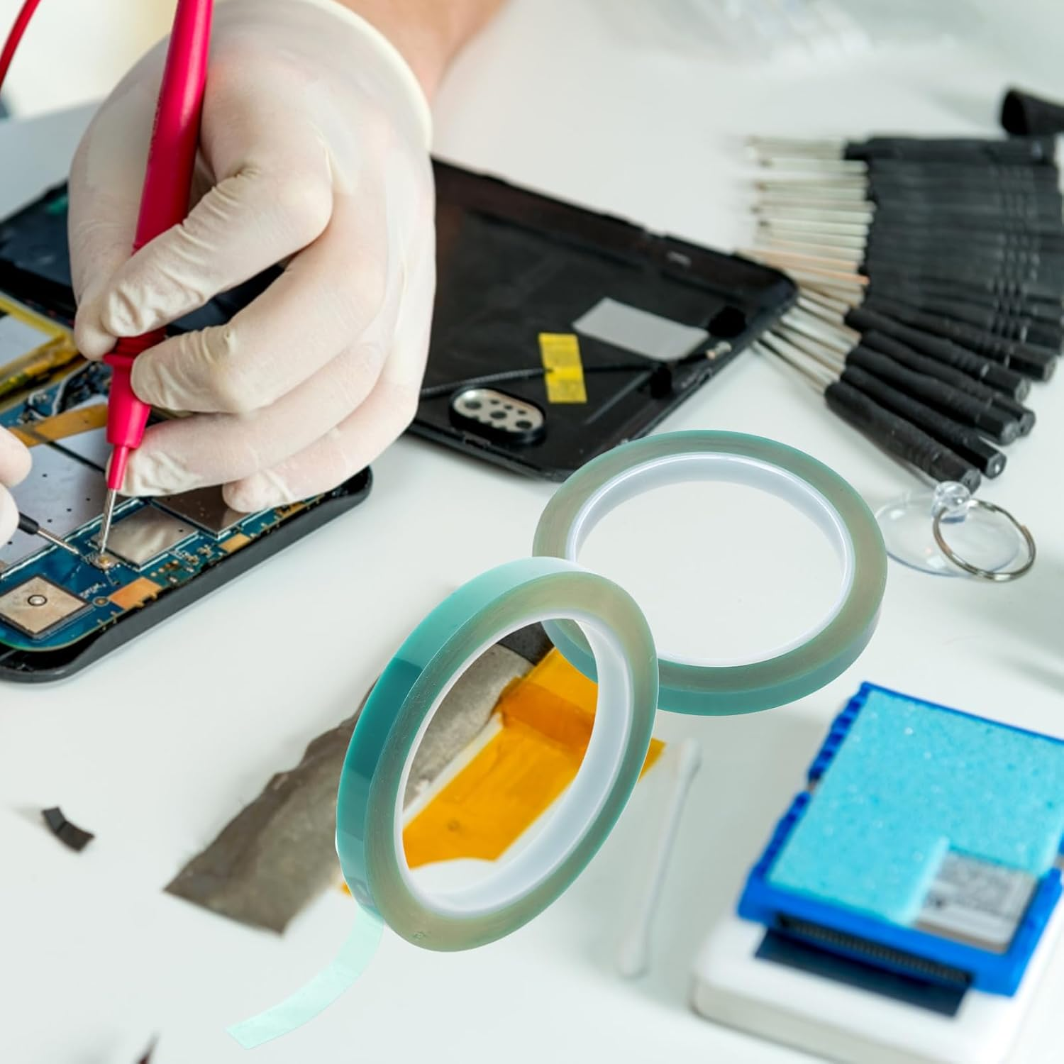 GLEAVI 5Rolls High Temperature Resistant Sublimation Masking Tape Pet Material for Projects Versatile Usage Easy to Cut for Heat Transfer Applications