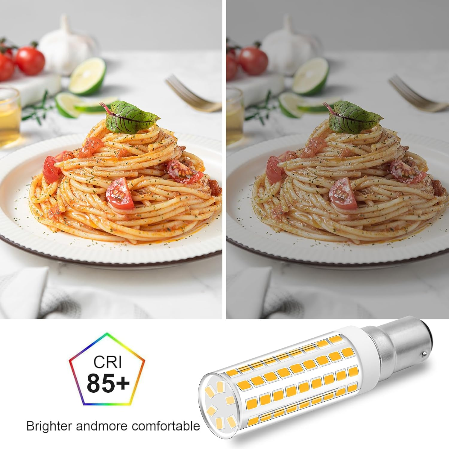 TRIJZHOU B15D Replacement 60W 70W Halogen Lamp LED, Dimmable Warm White 3000K 650LM, 6W LED Lamp AC 220-240V, Double Contact B15D for Ceiling Lights, Desk Lamps, Set of 3 image number 6