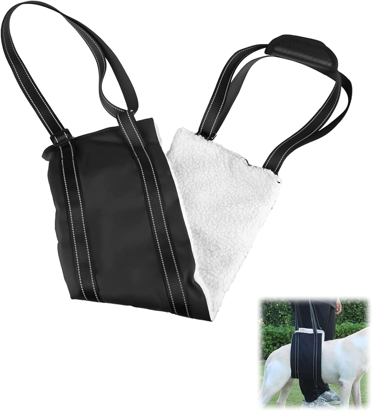 Adjustable Dog Harness Dog Walking Aid Dog Stairs Dog Rear Lift Support Harness Small, Medium and Large Dog Rehabilitation Carry Strap for Spinal Cord Infarction Osteoarthritis image number 5