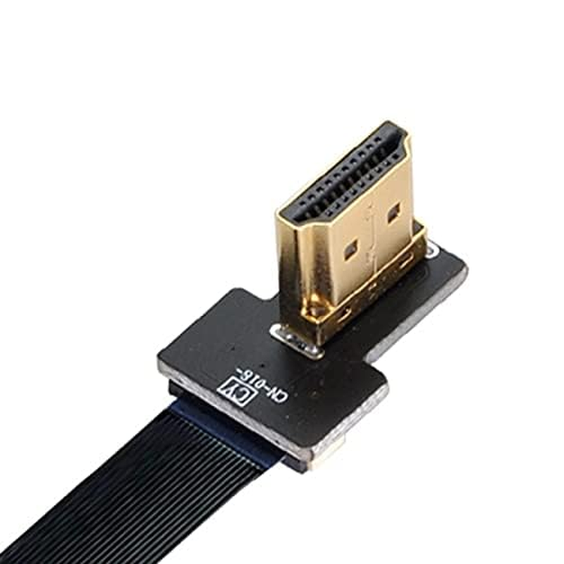 NFHK CYFPV Dual 90 Degree Right-Up Angled HDMI Type a Male to Male HDTV FPC Flat Cable for FPV HDTV Multicopter Aerial Photography 20CM image number 4