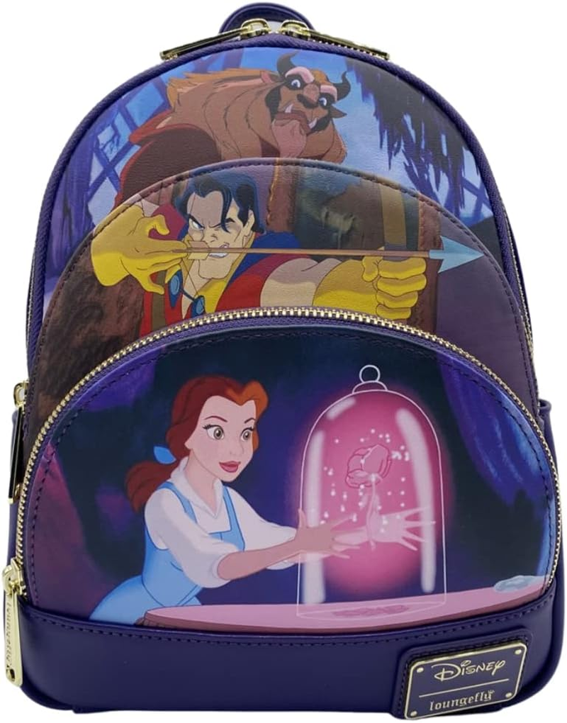 Loungefly Beauty and the Beast (1991) Mini Backpack image number 6