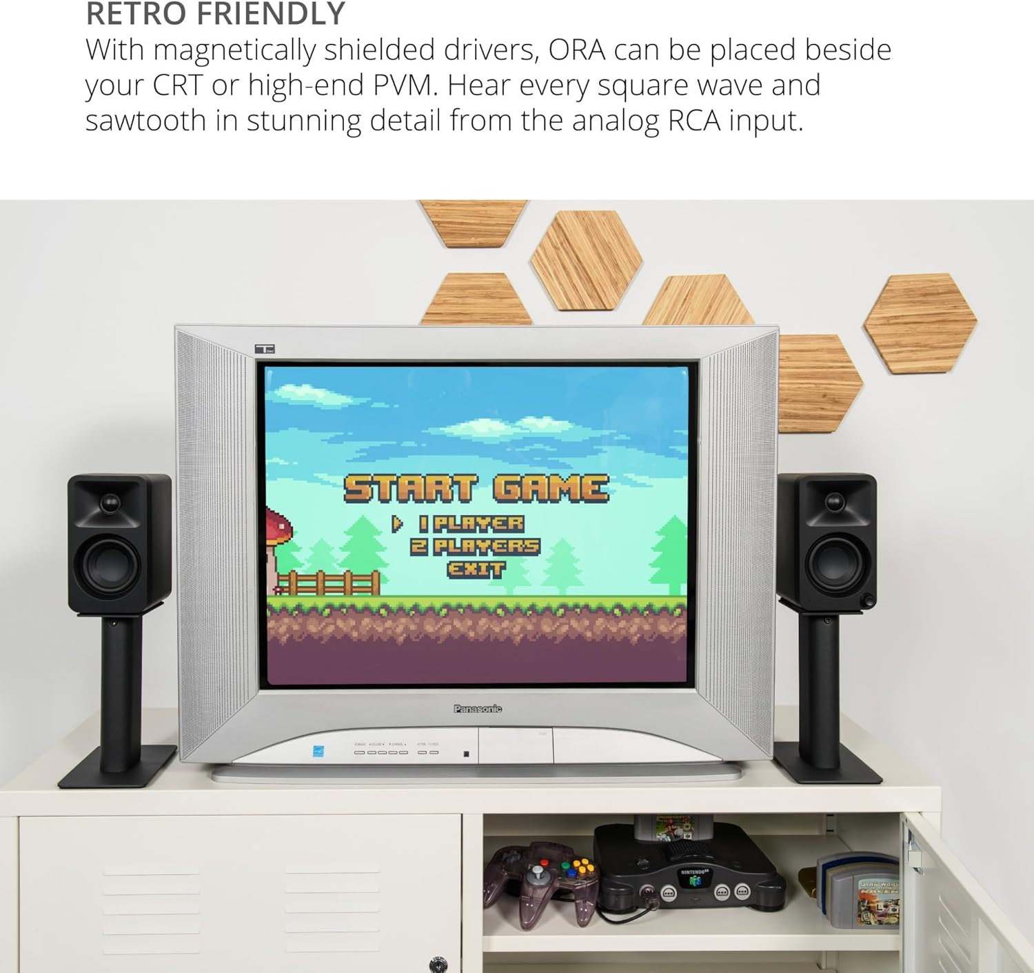 Kanto ORA 100W Powered Reference Desktop Computer Speakers with Bluetooth 5.0 White image number 2