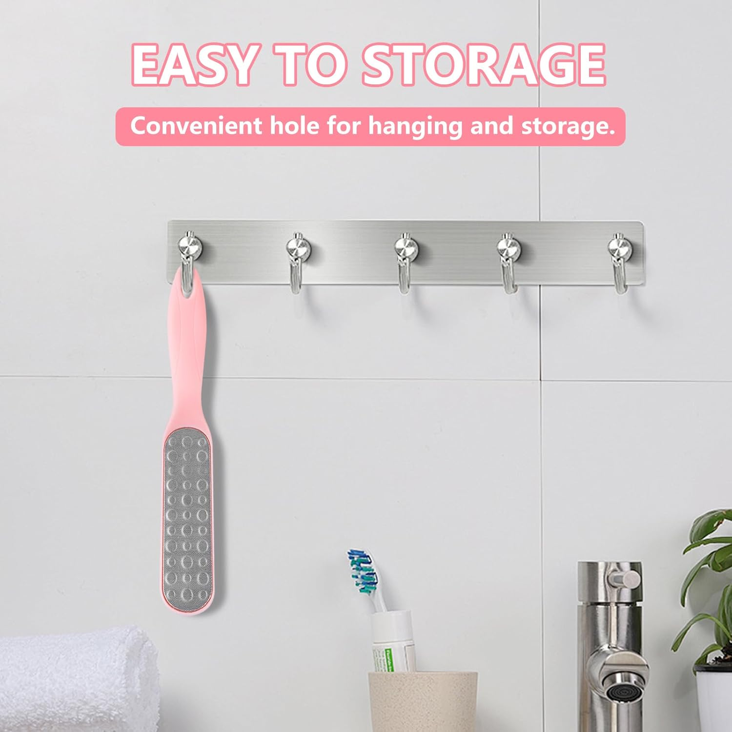 2 Pcs Foot Files Callus Remover Stainless Steel Foot Rasp and Dual Sided Foot File for Pedicure to Removes Hard Skin Corns for Dry and Wet Feet image number 3