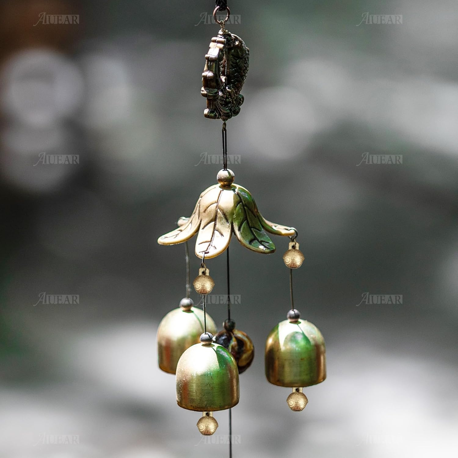 AUEAR, 30 Pack Antique Gold Bells Tibetan Brass Bells Vintage Indian Bells Charms Pendants for Pet Bell Dog Collar Bells Crafting Home Door Decor, Brass image number 4