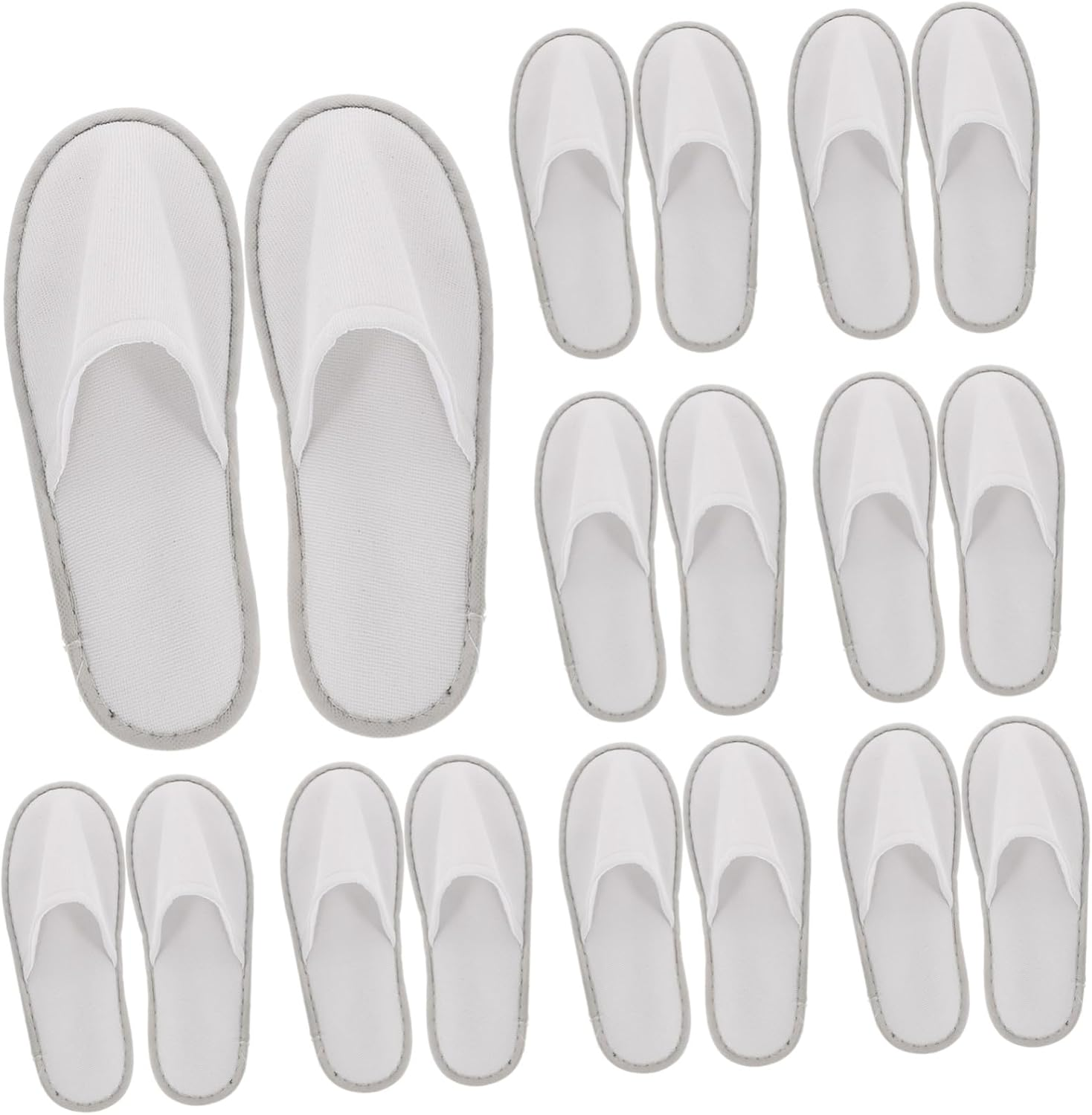 HONITANO 10 Pairs Disposable Cotton-Linen Hotel Slippers Lightweight Breathable Non-Slip Guest Footwear for Travel Home Spa Hygiene image number 6