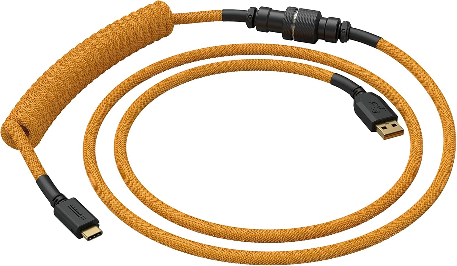 Glorious Coiled Keyboard Cables &ndash; USB-C Artisan Braided Cables for Mechanical Gaming Keyboards (Glorious Gold) image number 6
