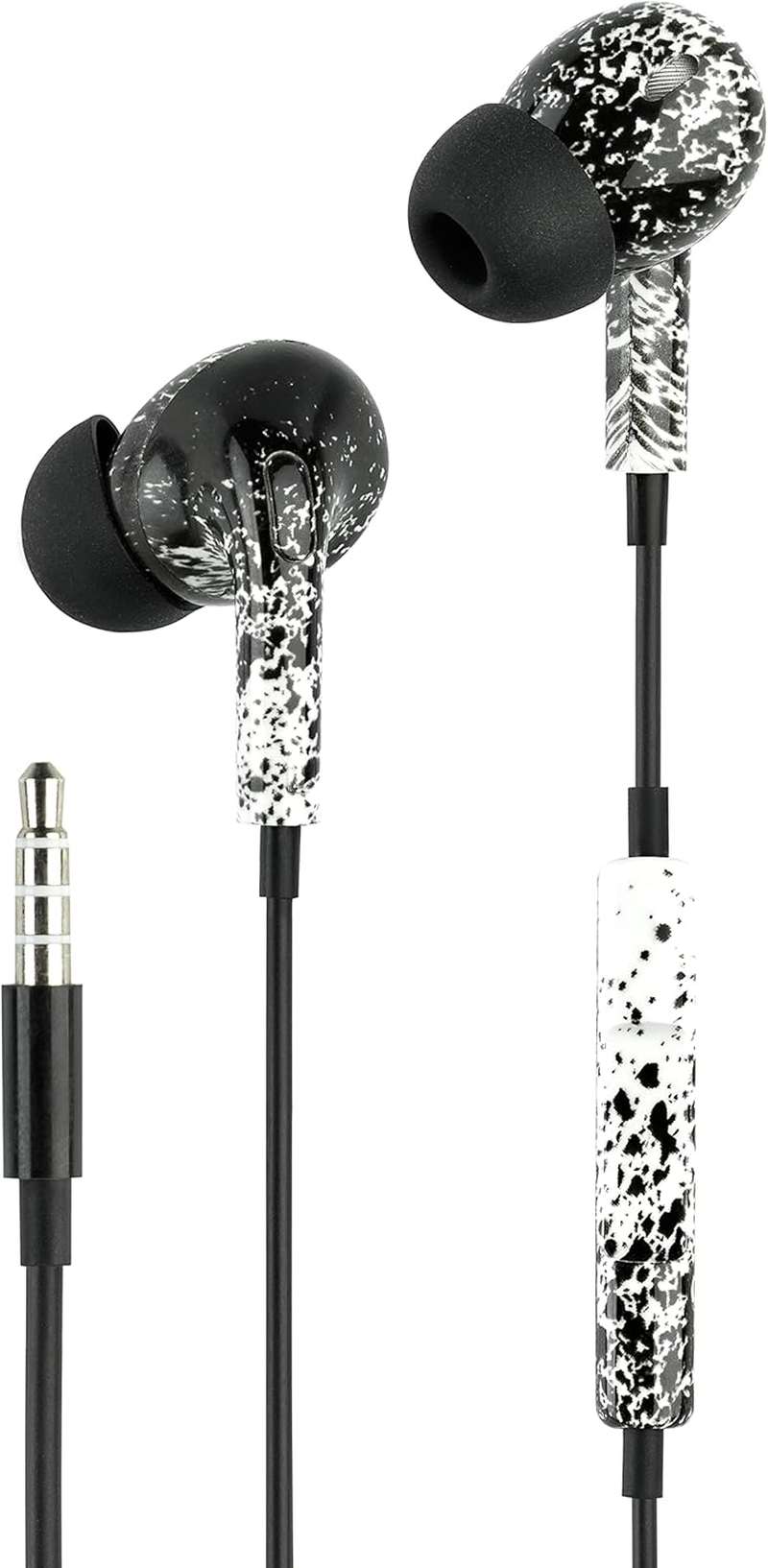 Music Sound | Fantasy Intra-Auriculaires Wired Headphones | Wired In-Ear Headphones with Microphone - 3.5Mm Jack - 1.2M Tangle-Free Cable - Animalier Design