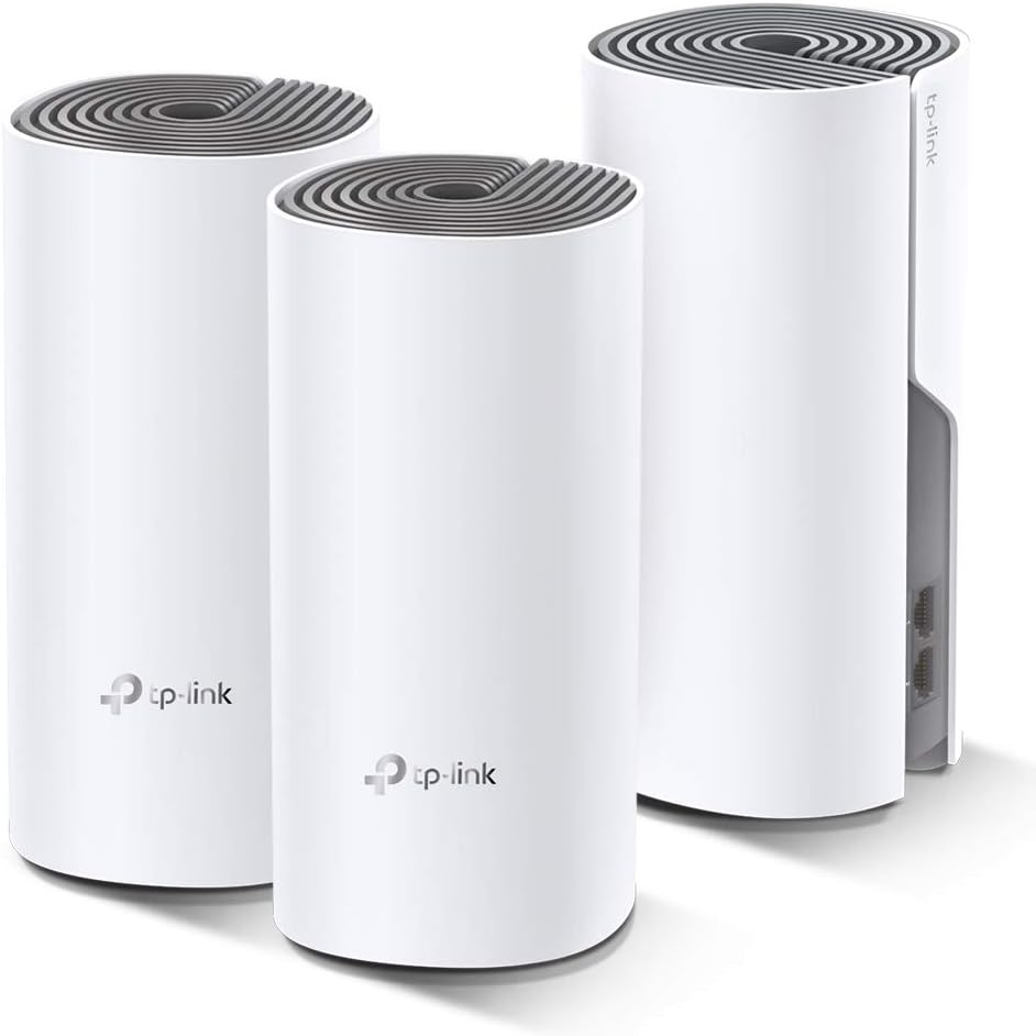 Tp-Link Deco AC1200 Whole Home Mesh Wi-Fi, Dual-Band, up to 1167 Mbps, Wireless, Seamless AI Roaming, Gaming & Streaming, Smart Home, Compatible with Starlink (Deco E4(3-Pack))