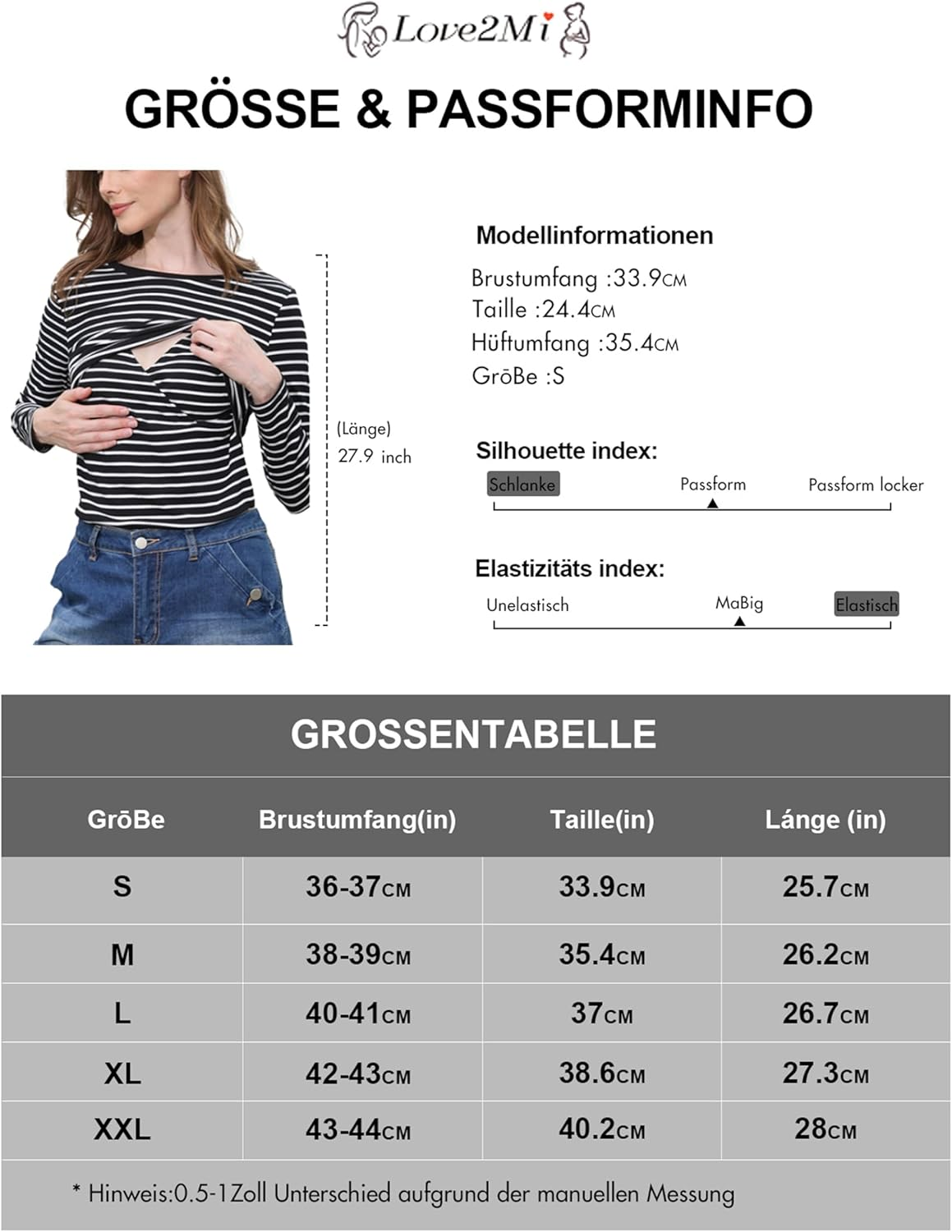 Love2Mi Pack of 3 Women'S Nursing Shirt Ribbed Long Sleeve Nursing Tops Double Layer Maternity Wear T-Shirt Maternity Clothing image number 2