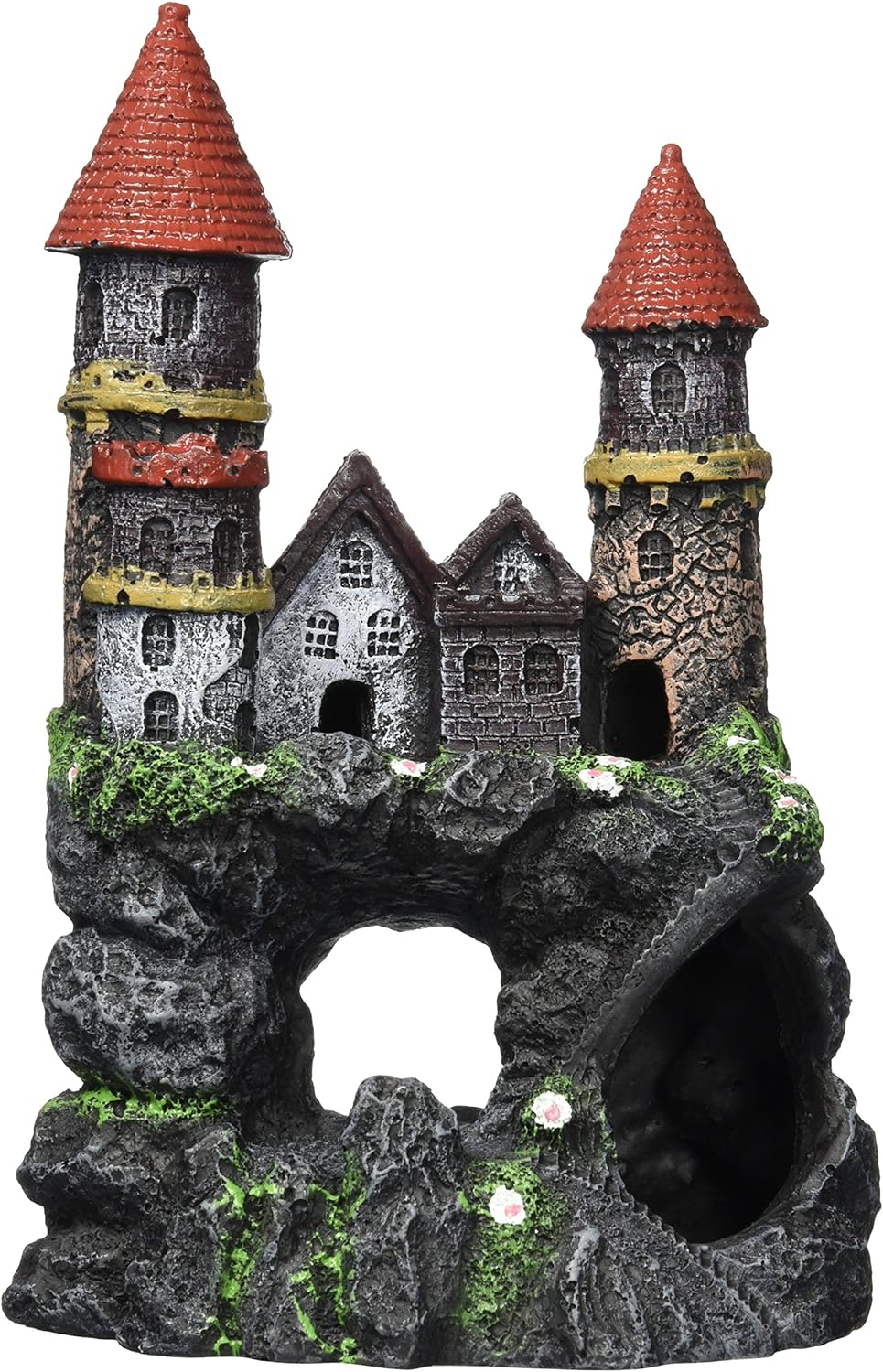Penn-Plax Age-Of-Magic Enchanted Castle Aquarium Decoration &ndash; Safe for Freshwater and Saltwater Fish Tanks &ndash; Medium