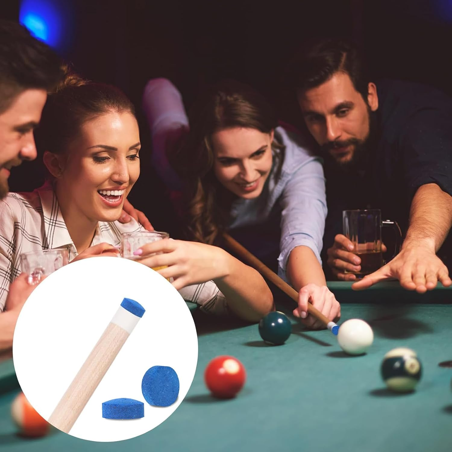 15PCS Billiard Pool Cue Tips Pool Cue Tips Replacement Kit 10Mm 12Mm 13Mm Replacement Tips for Pool Cues and Snooker Billiard image number 3