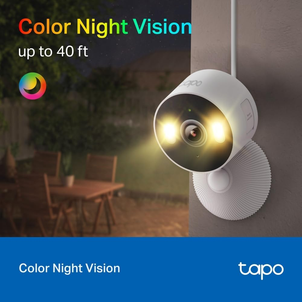 Tp-Link Tapo Indoor/Outdoor Wi-Fi Home Security Camera, 2K 3MP, Two-Way Audio, Weatherproof, Colorful Night Vision, Baby Monitor, Motion Detection, Smart AI Detection and Notifications(Tapo C113) image number 5