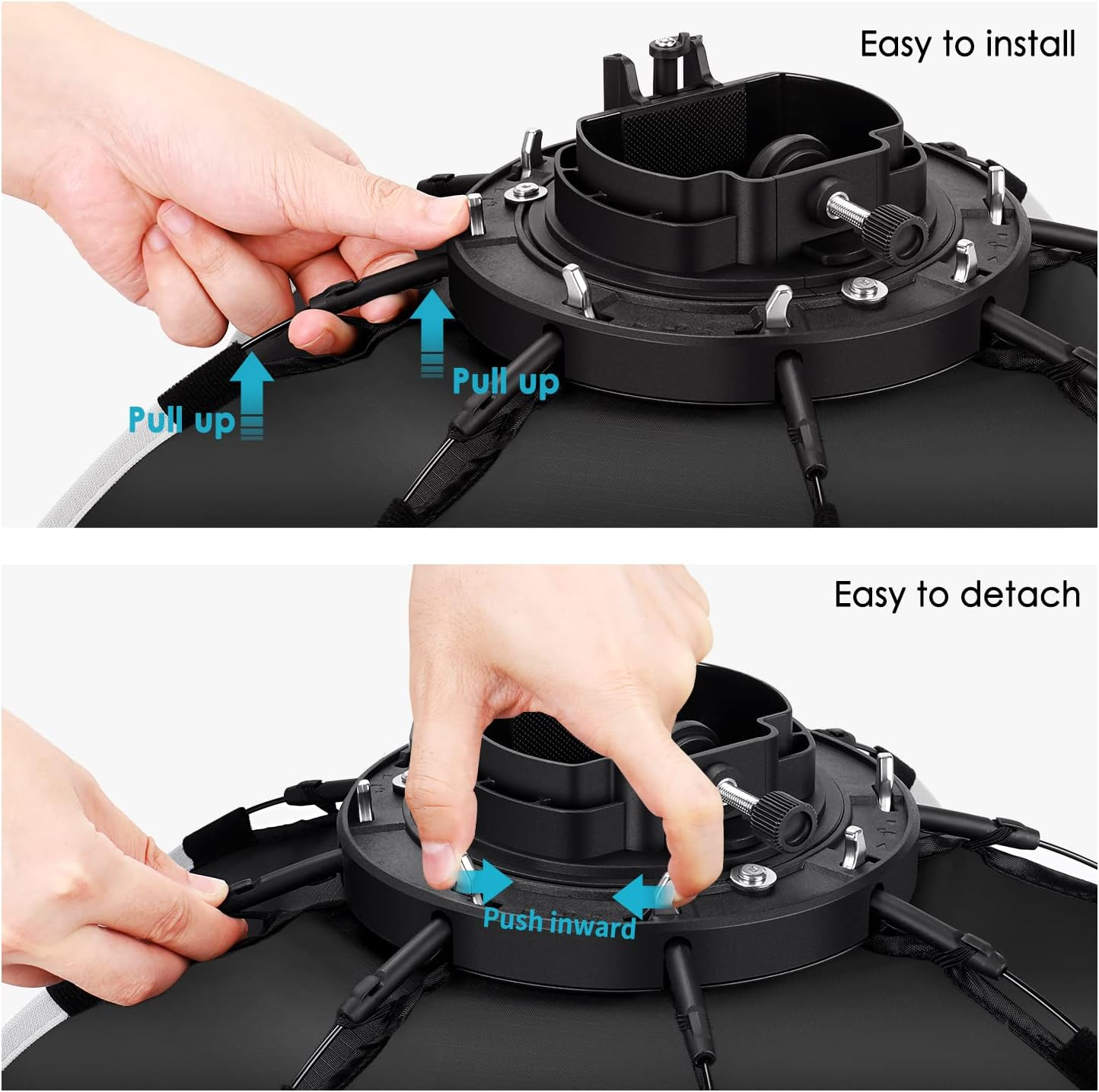 NEEWER 26''/65Cm Octagonal Softbox Quick Release, with S-Type Bracket Mount, Carrying Bag Compatible with Neewer TT560 NW561 NW600 NW620 NW700 NW-670 750II and Q3 Ad200Pro Flash Strobes-Sf-Rp26 image number 3