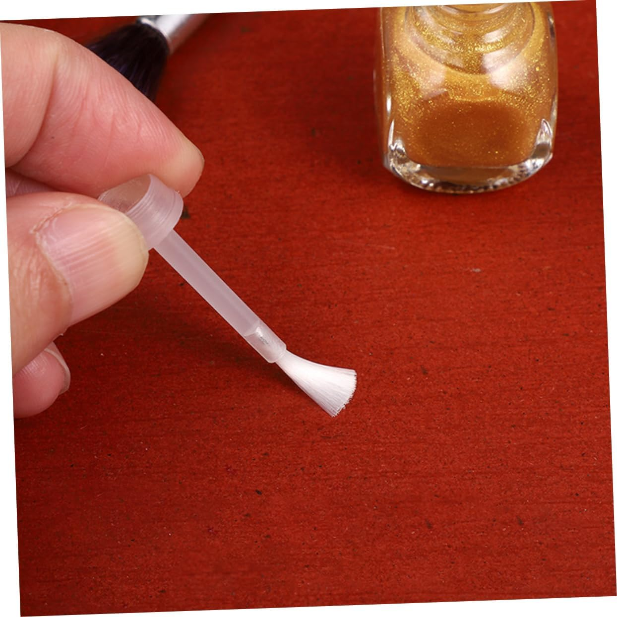 CTIRCHIU 250Pcs Nail Polish Brush Soft Bristles Easy to Use Replacement for Nail Art Tools