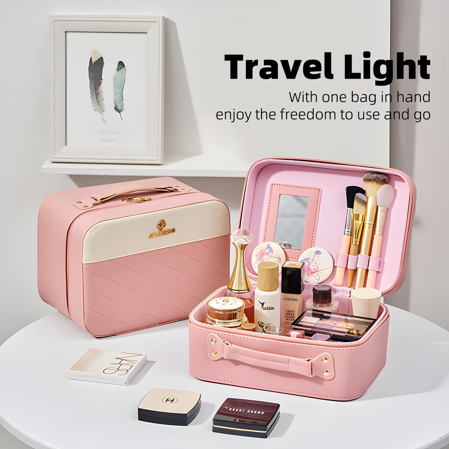 Checkered Makeup Bag, Cosmetic Bag image number 5