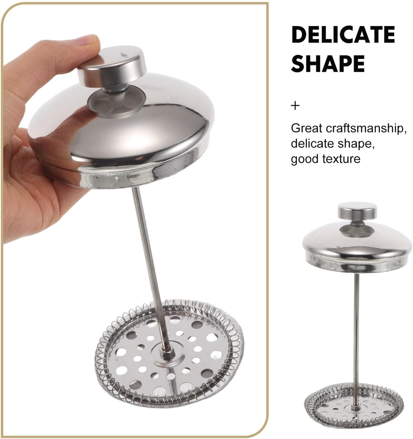 VICASKY Stainless Steel Coffee Press Tea Filter Replacement Mesh Screen Brewing Screen and Tea Accessories image number 5